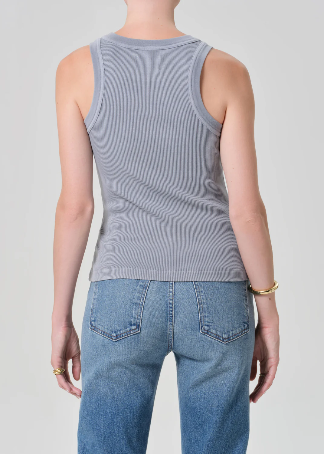 Isabel Rib Tank in Hematite - Image 3
