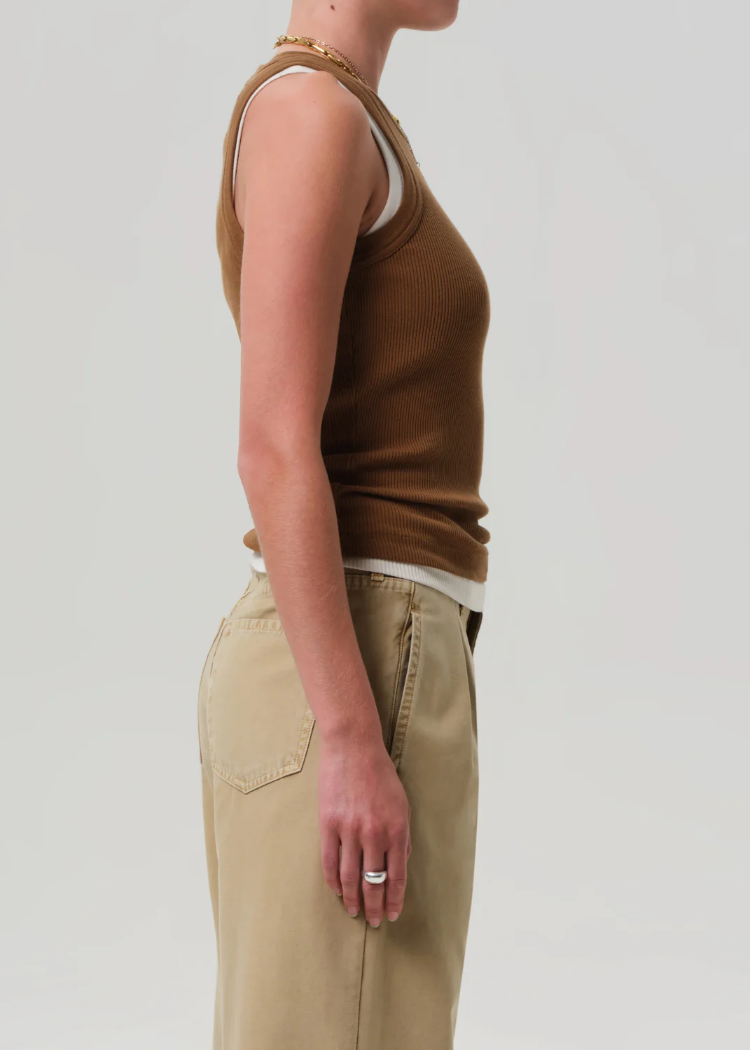 Isabel Rib Tank in Manuka - Image 3