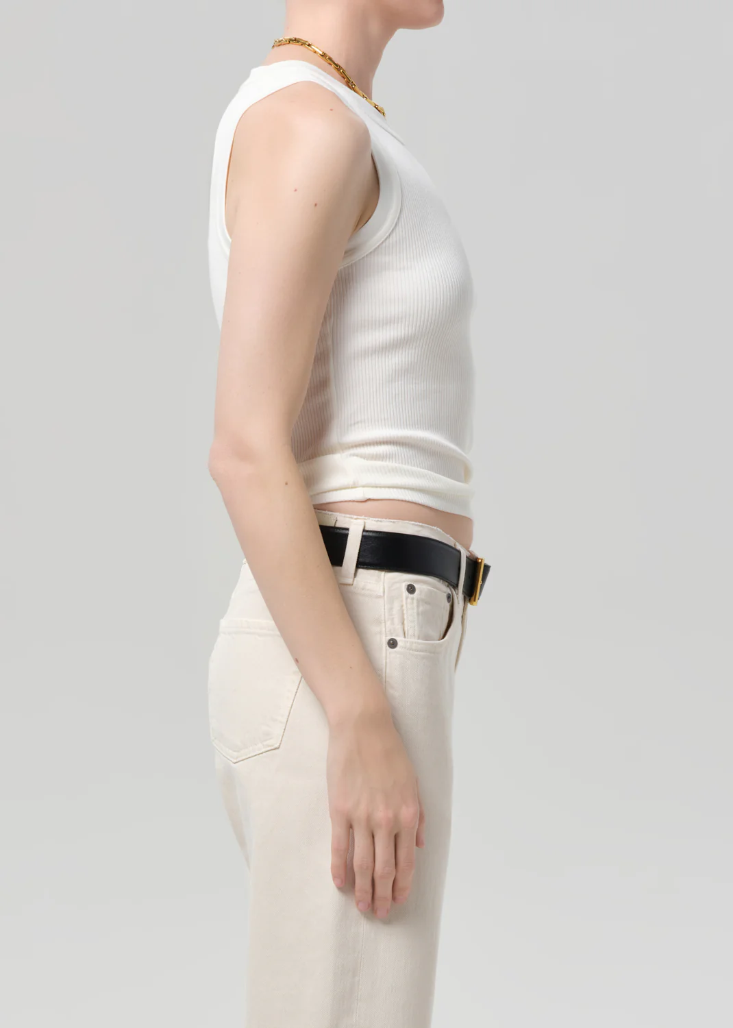 Isabel Rib Tank in Pashmina - Image 3