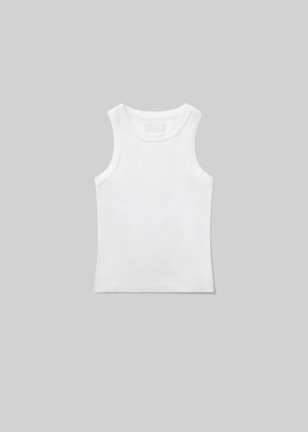 Isabel Rib Tank in White - Image 6