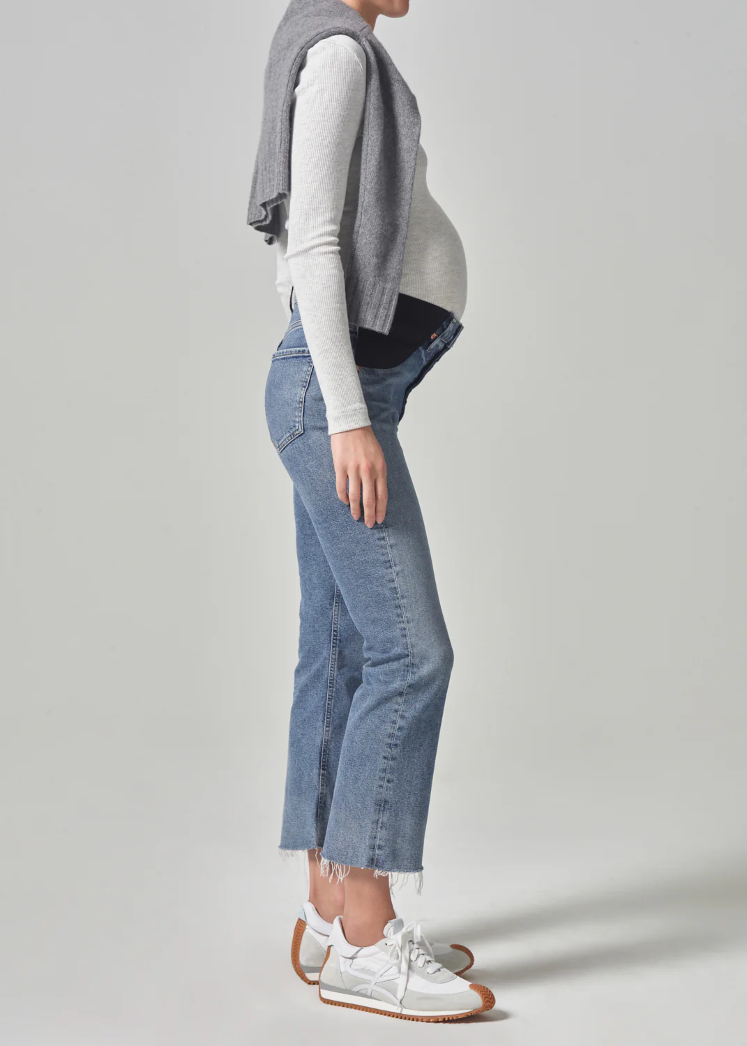 Maternity Isola Mid Rise Cropped Boot in Ascent - Image 3