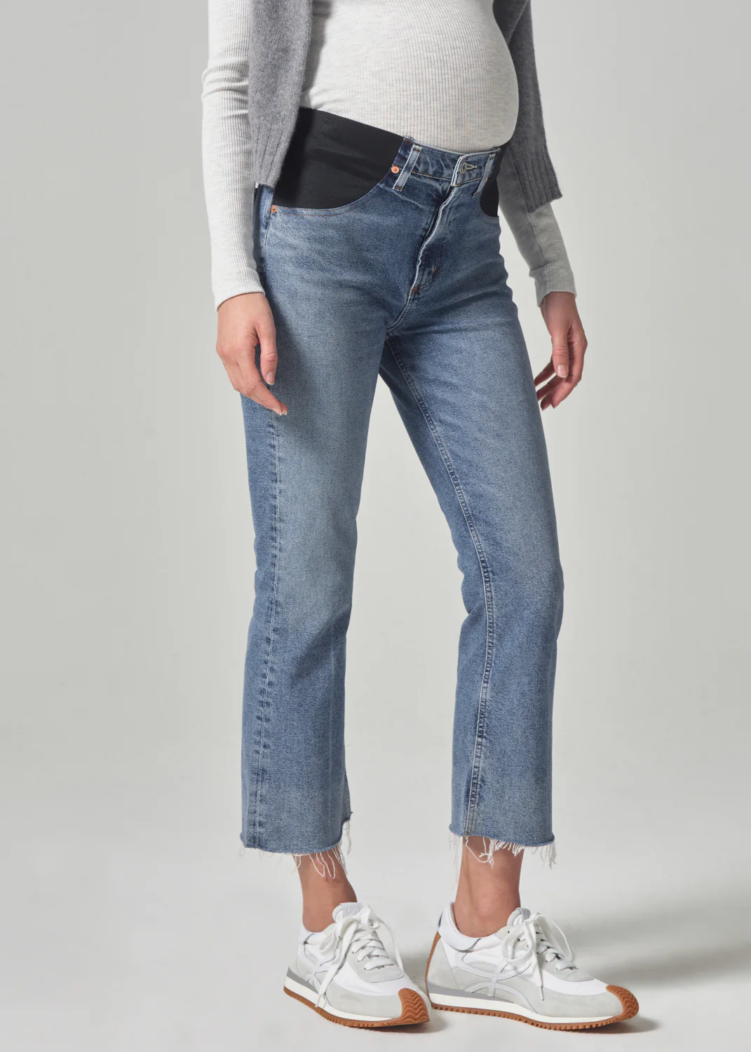 Maternity Isola Mid Rise Cropped Boot in Ascent - Image 4