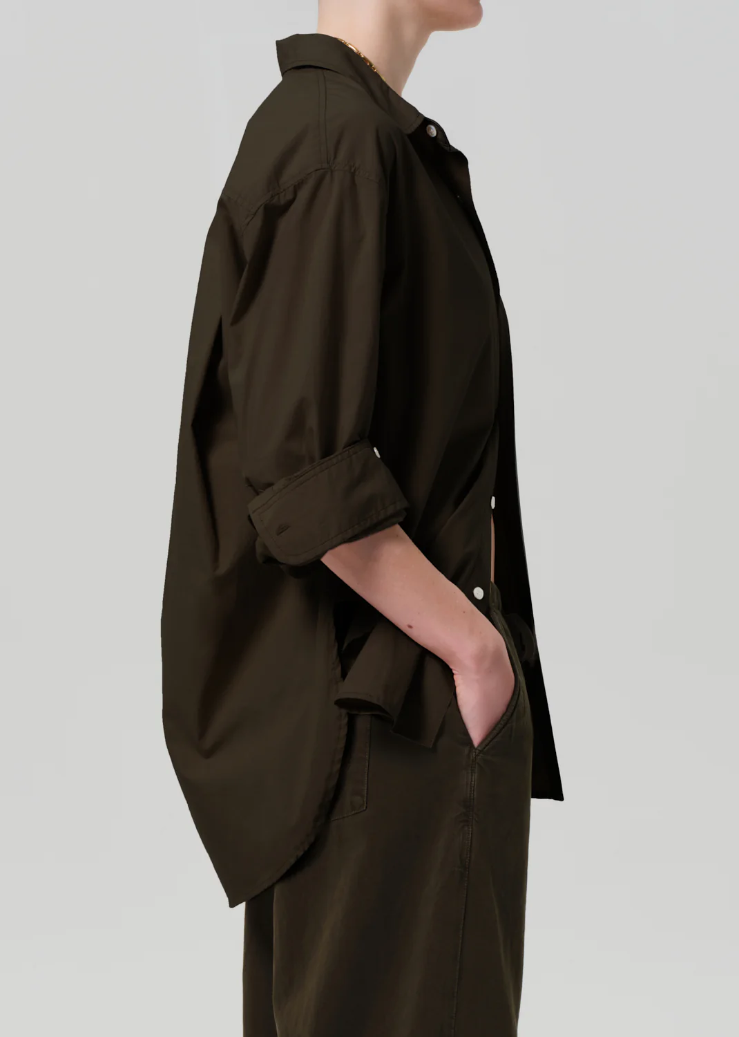 Kayla Shirt in Dark Olive - Image 3