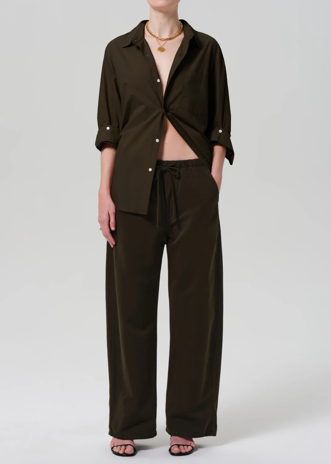 Kayla Shirt in Dark Olive - Image 5