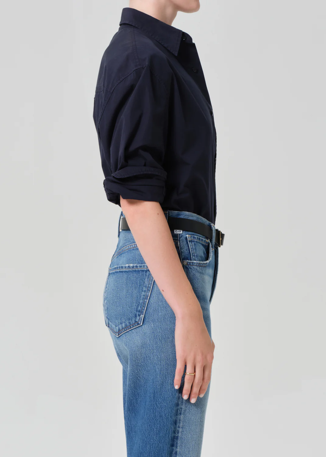 Kayla Shirt in Navy - Image 3