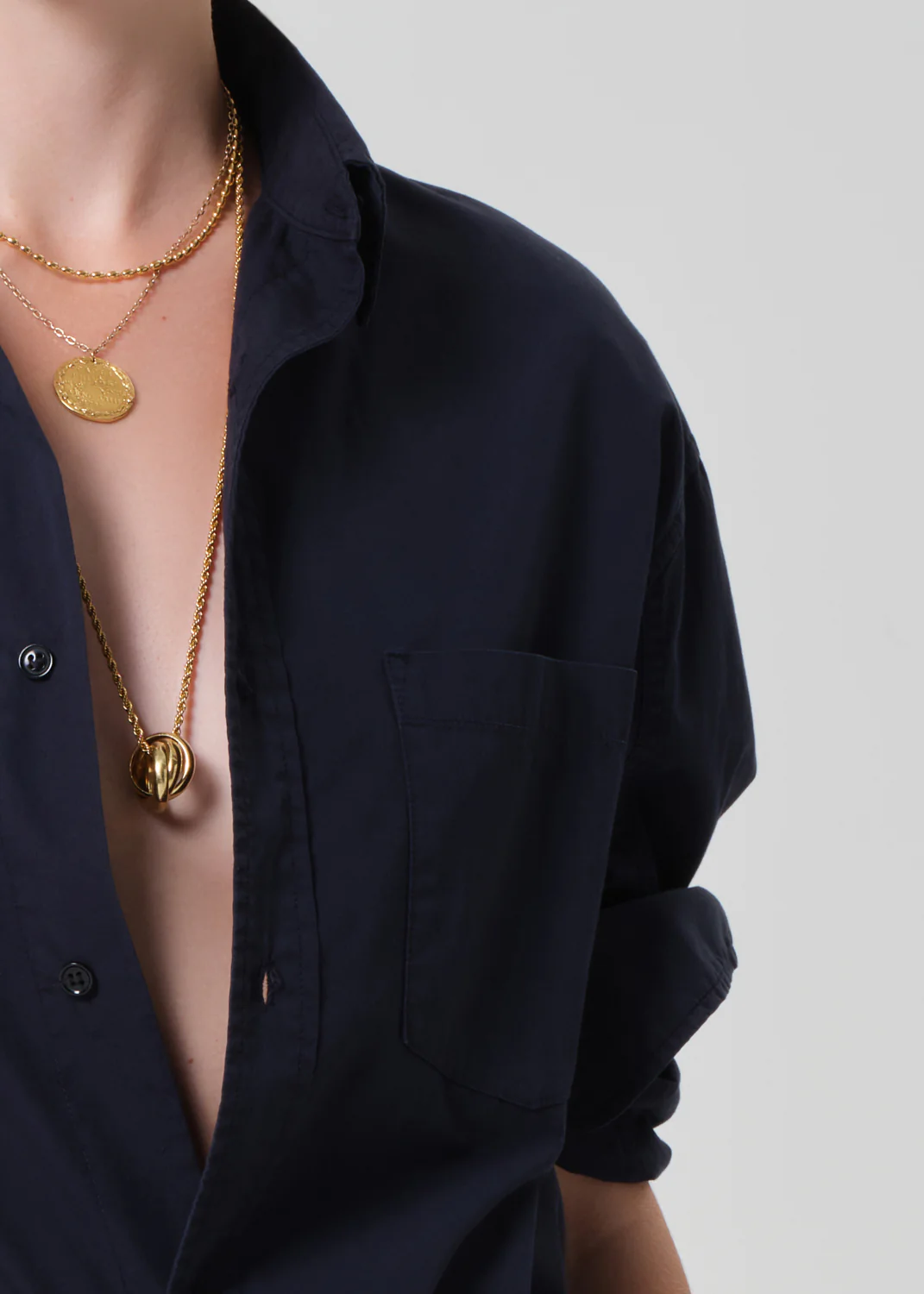 Kayla Shirt in Navy - Image 4
