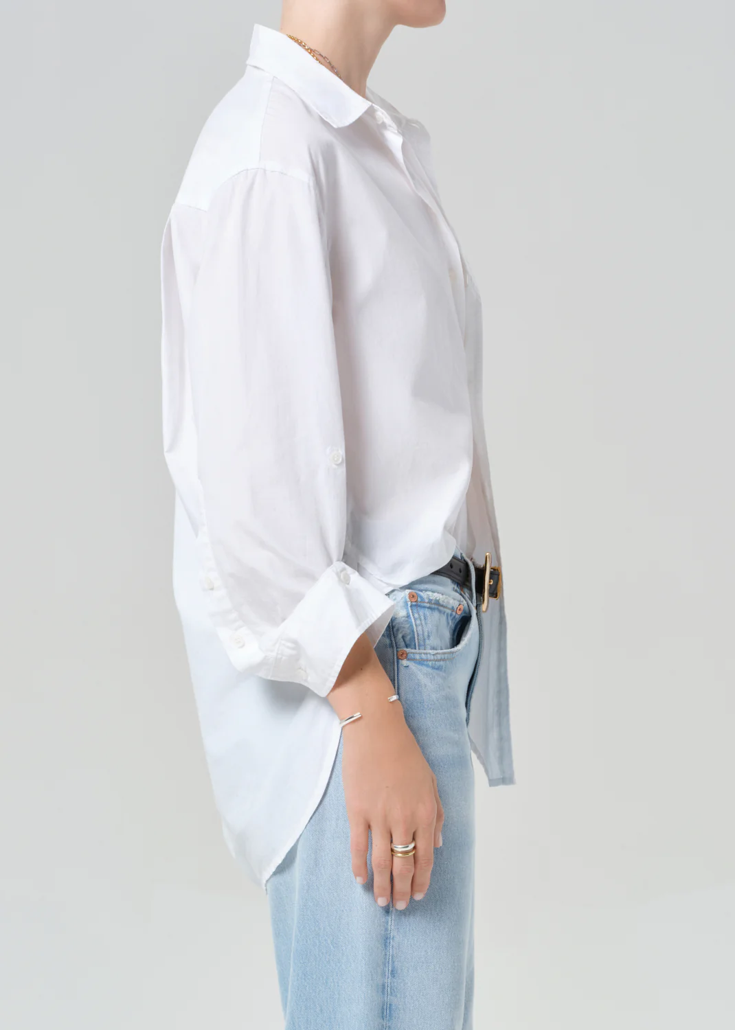 Kayla Shirt in Optic White - Image 3