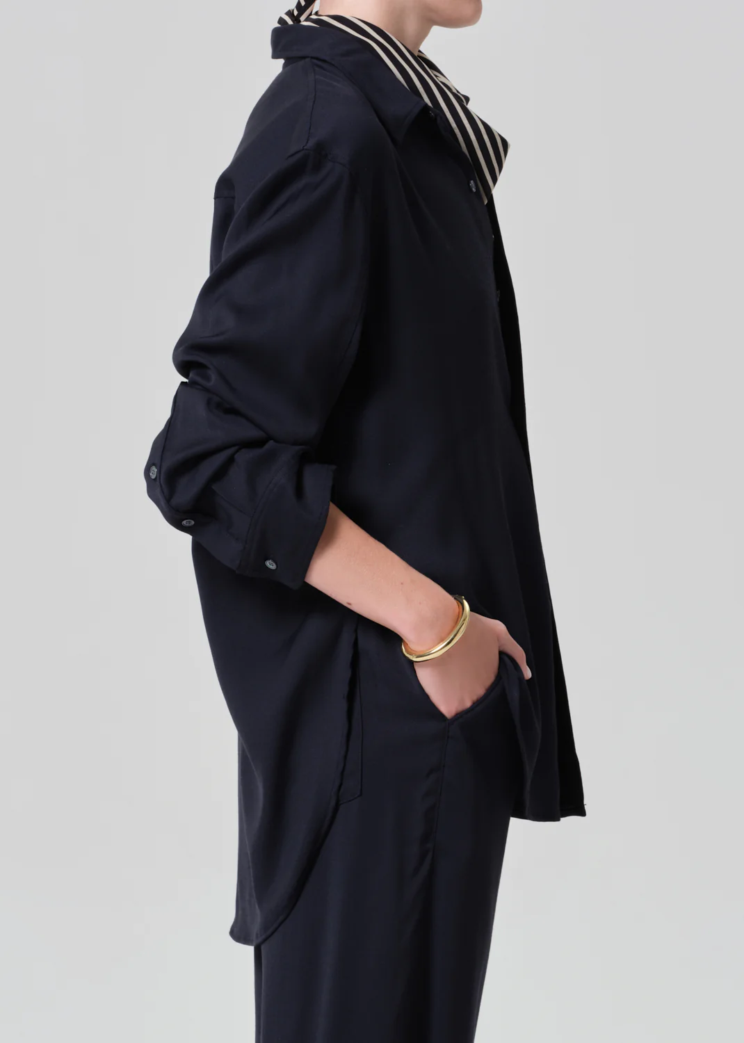 Kayla Shirt in Navy - Image 3