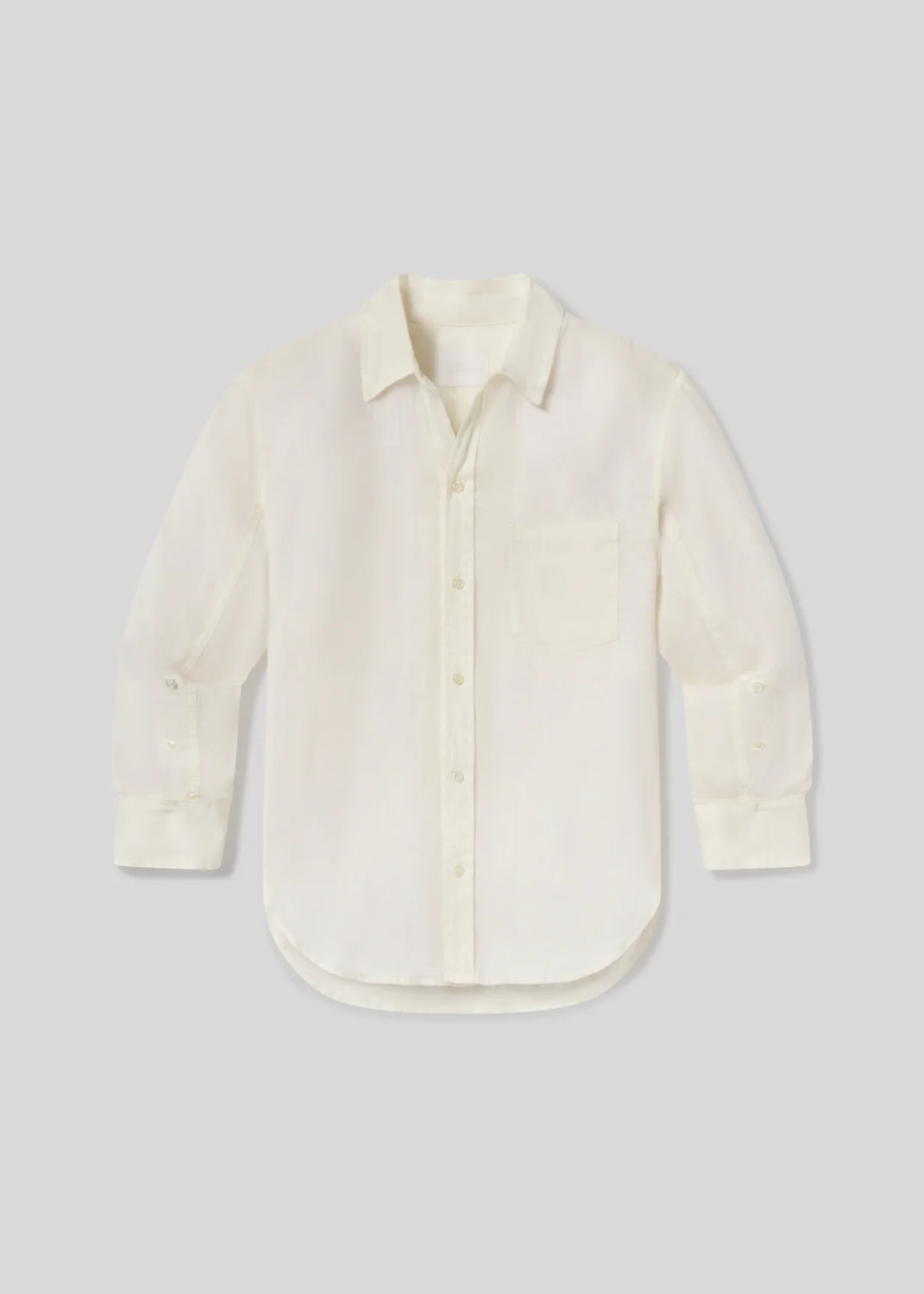 Kayla Shrunken Linen Shirt in Vanilla - Image 6