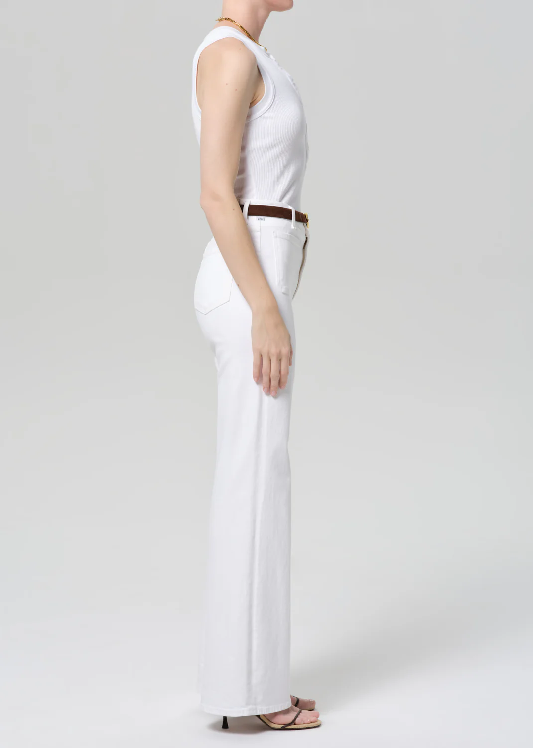 Kimberly Patch Pocket Flare in Soft White - Image 3