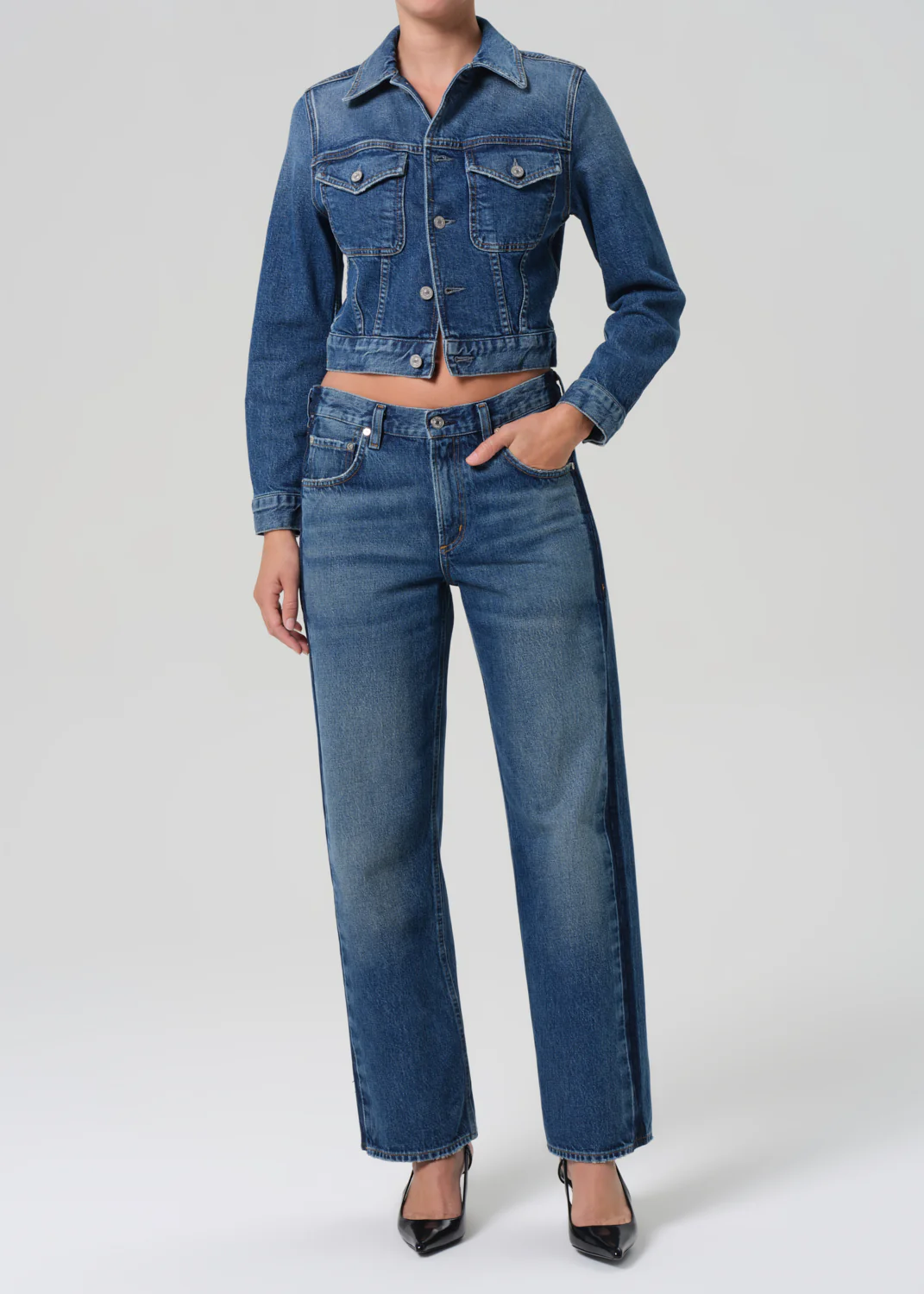Lindz Easy Straight Tuxedo Stripe in Liro