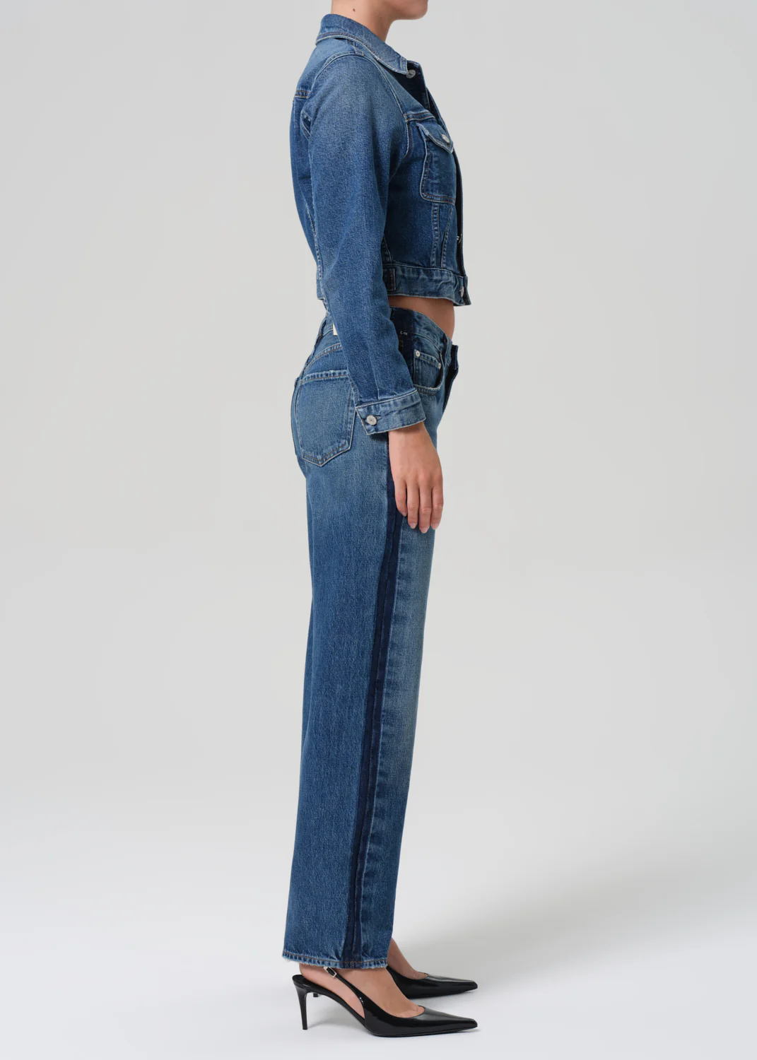 Lindz Easy Straight Tuxedo Stripe in Liro - Image 3