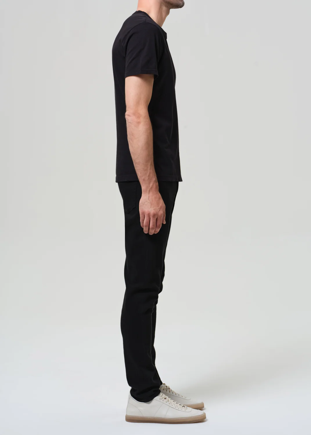 London Tapered Slim Cashmere Denim in Starless - Image 4