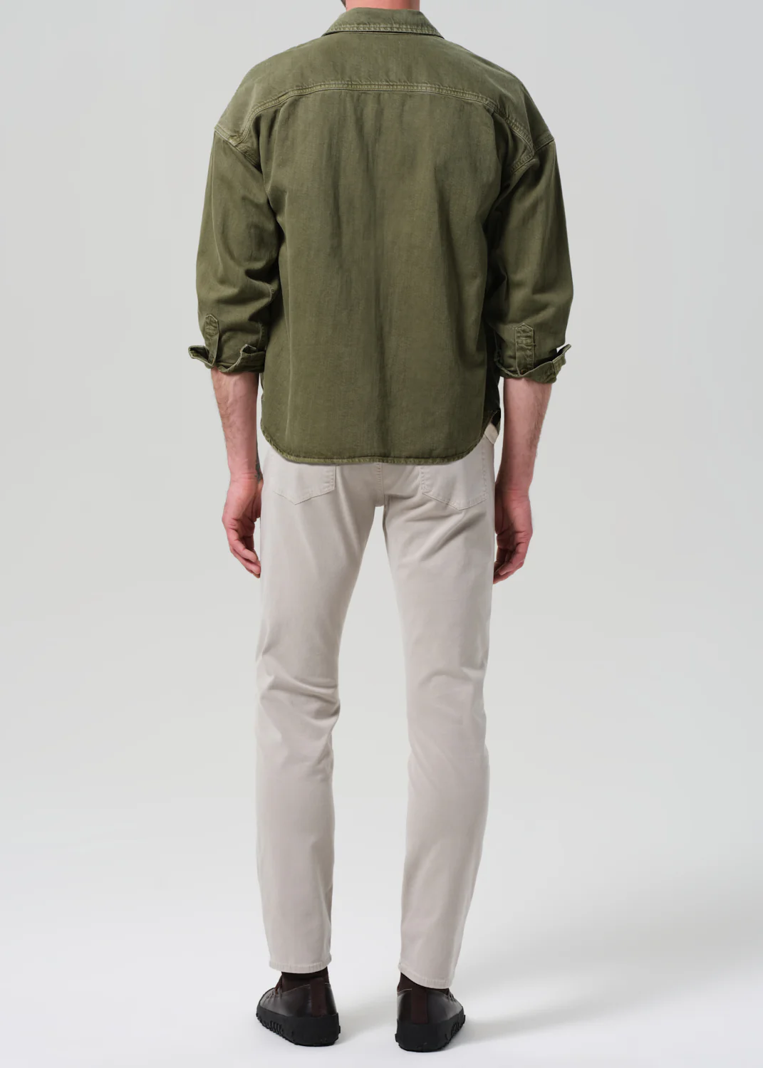 London Tapered Slim Brushed Sateen in Caraway - Image 3