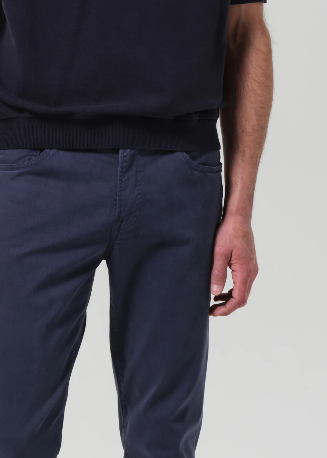 London Tapered Slim Brushed Sateen in Lowell Blue - Image 6