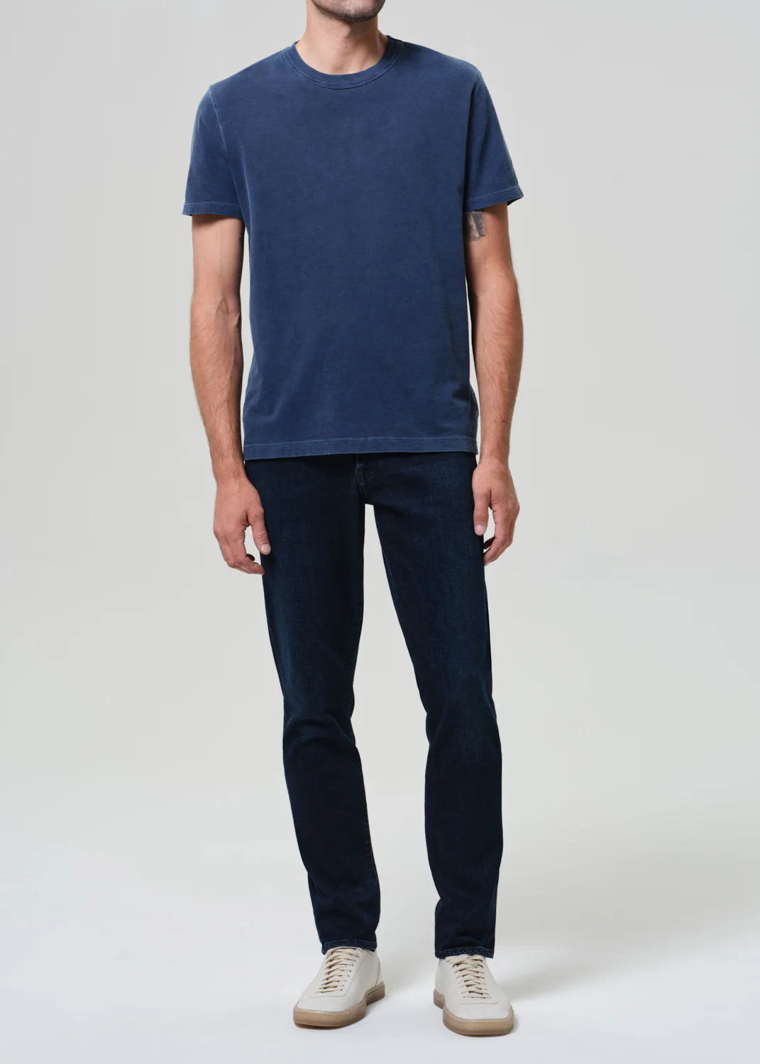 London Tapered Slim Cashmere Denim in Dark Tint - Image 3