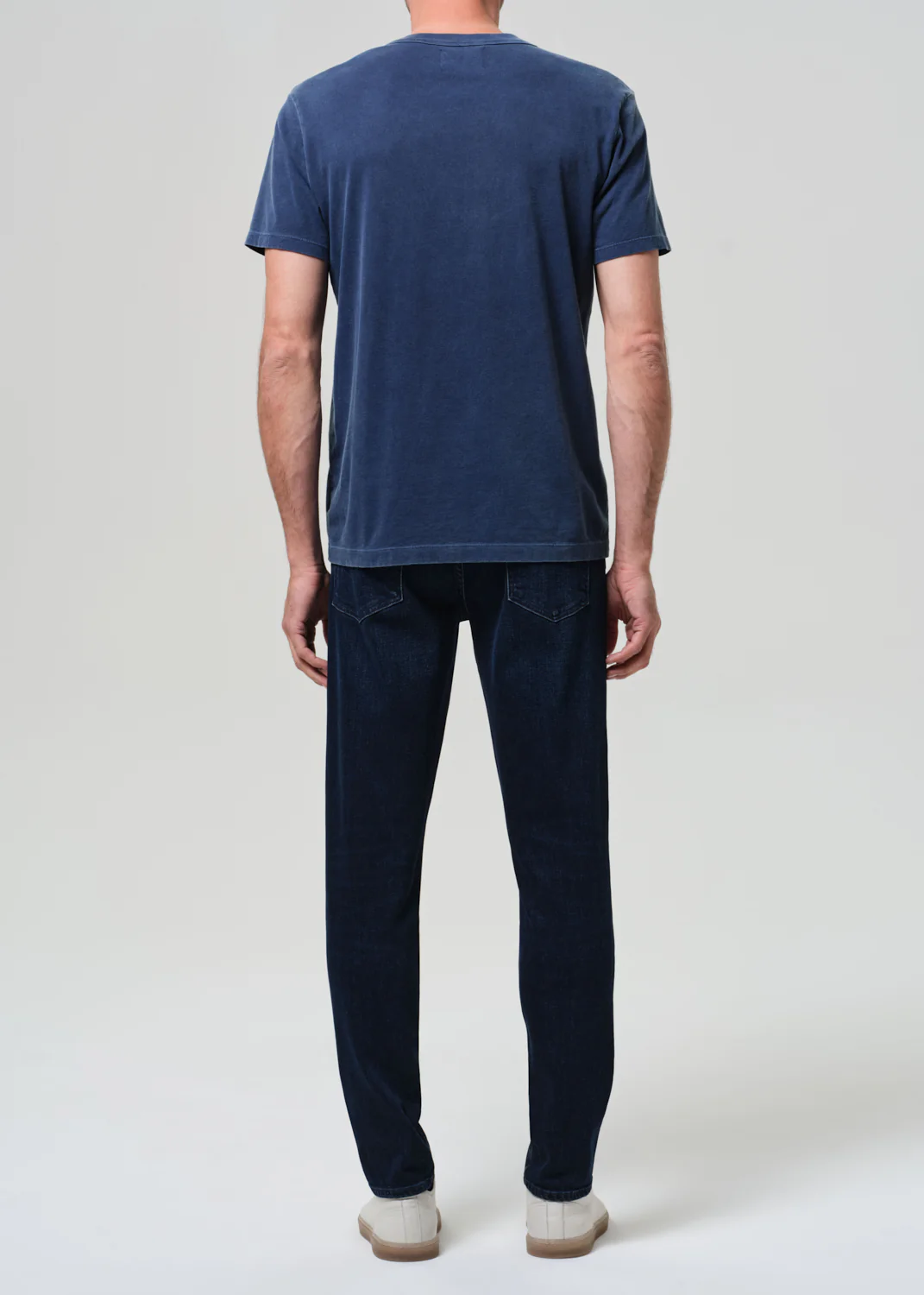 London Tapered Slim Cashmere Denim in Dark Tint - Image 4