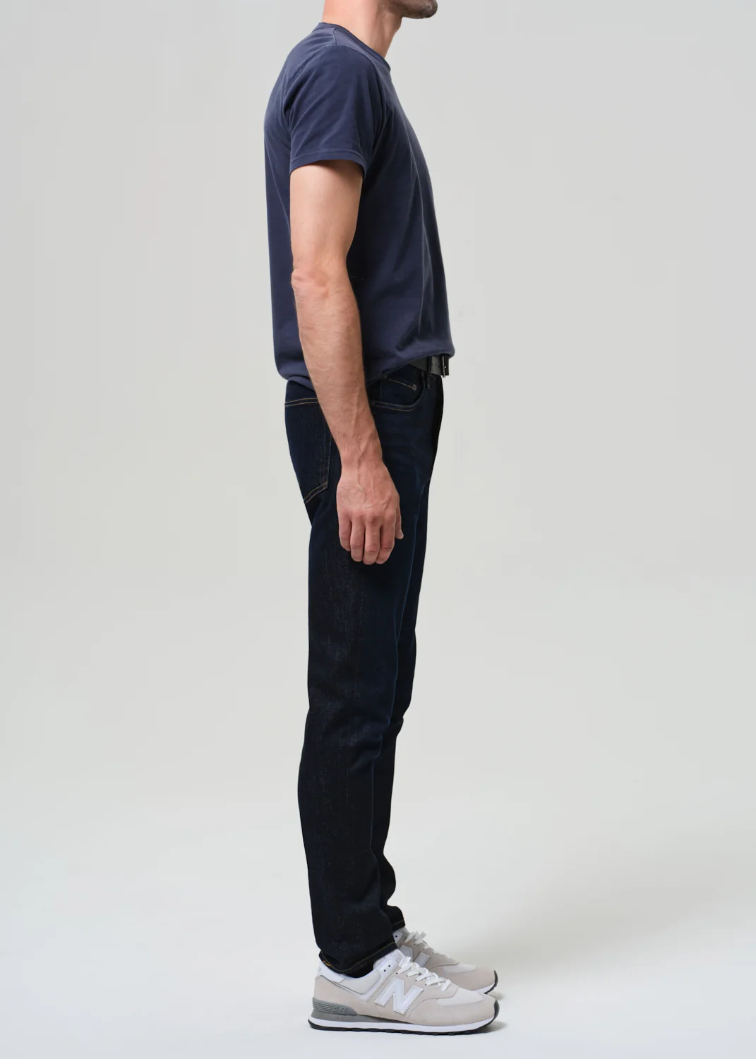 London Tapered Slim Cashmere Denim in Falcon - Image 4