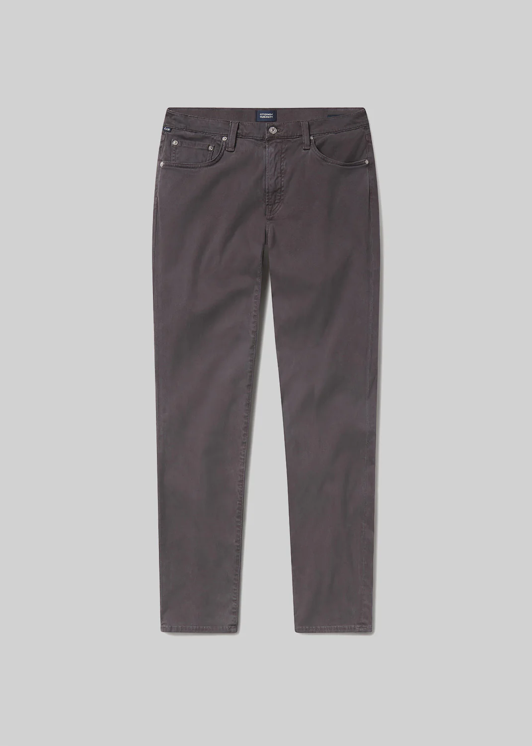 London Tapered Slim Brushed Sateen in Gravel
