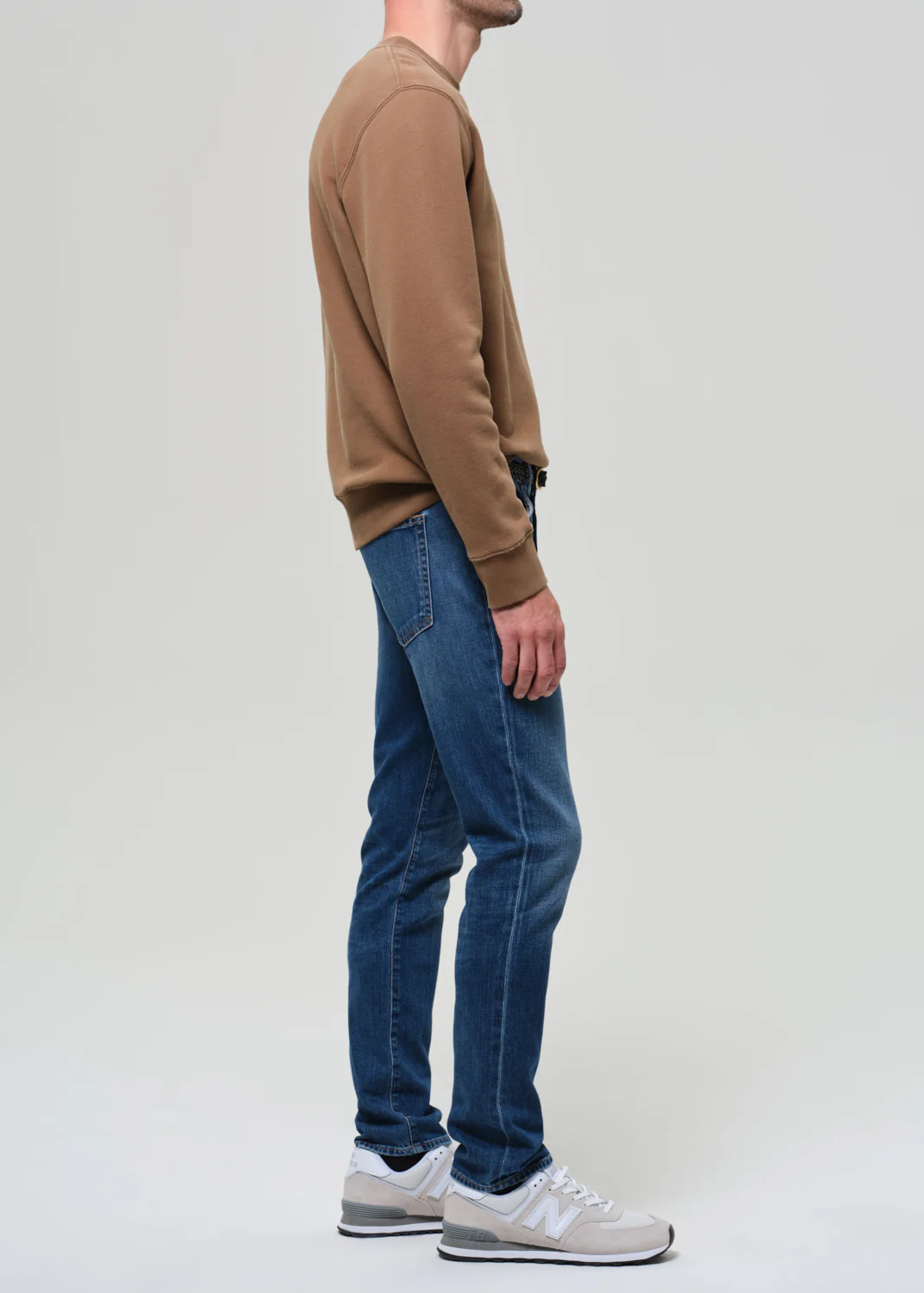 London Tapered Slim Tropical Denim in Milestone - Image 5