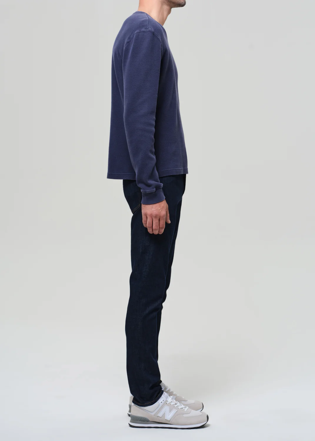 London Tapered Slim Tropical Denim in Rinse - Image 4
