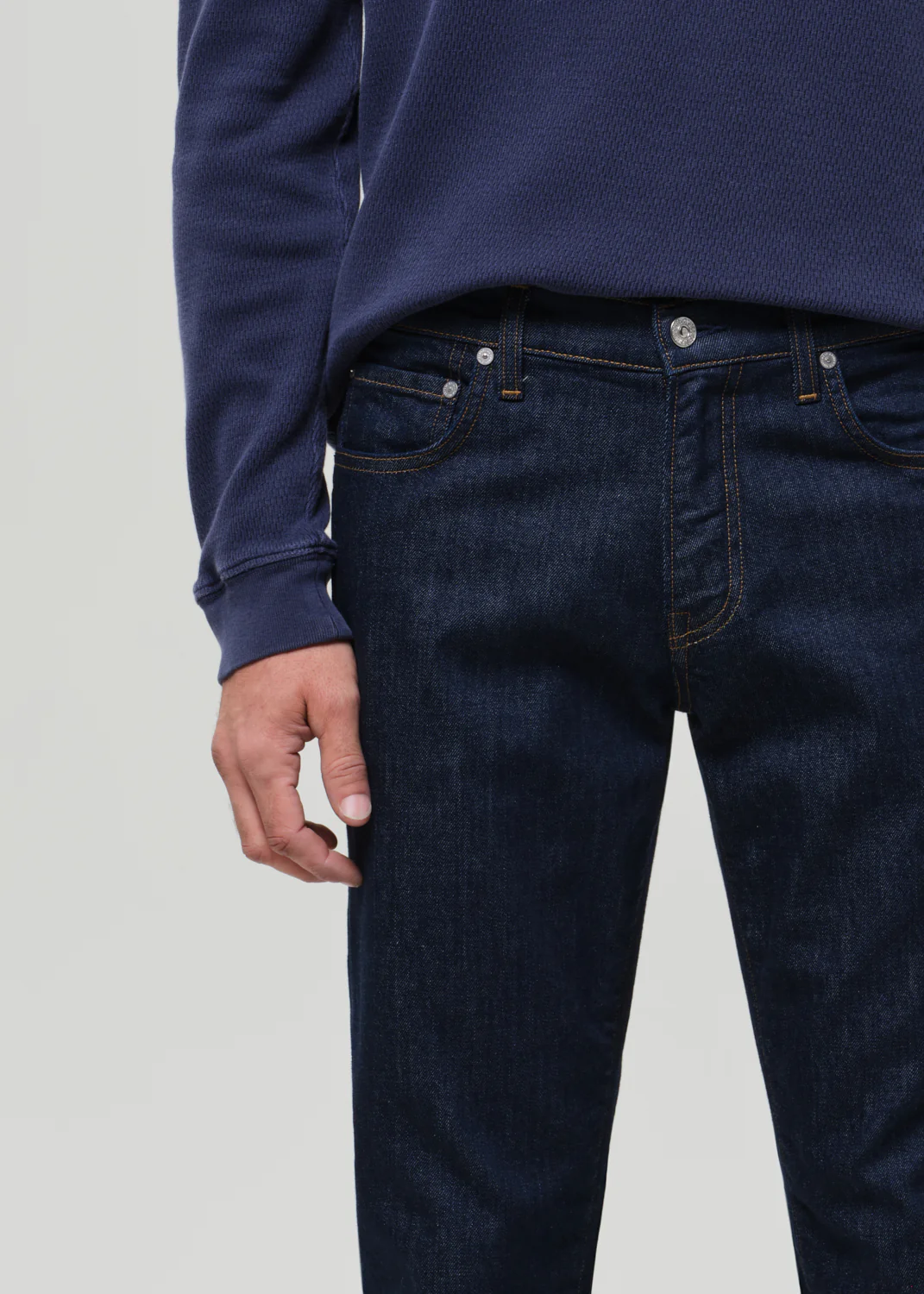London Tapered Slim Tropical Denim in Rinse - Image 6
