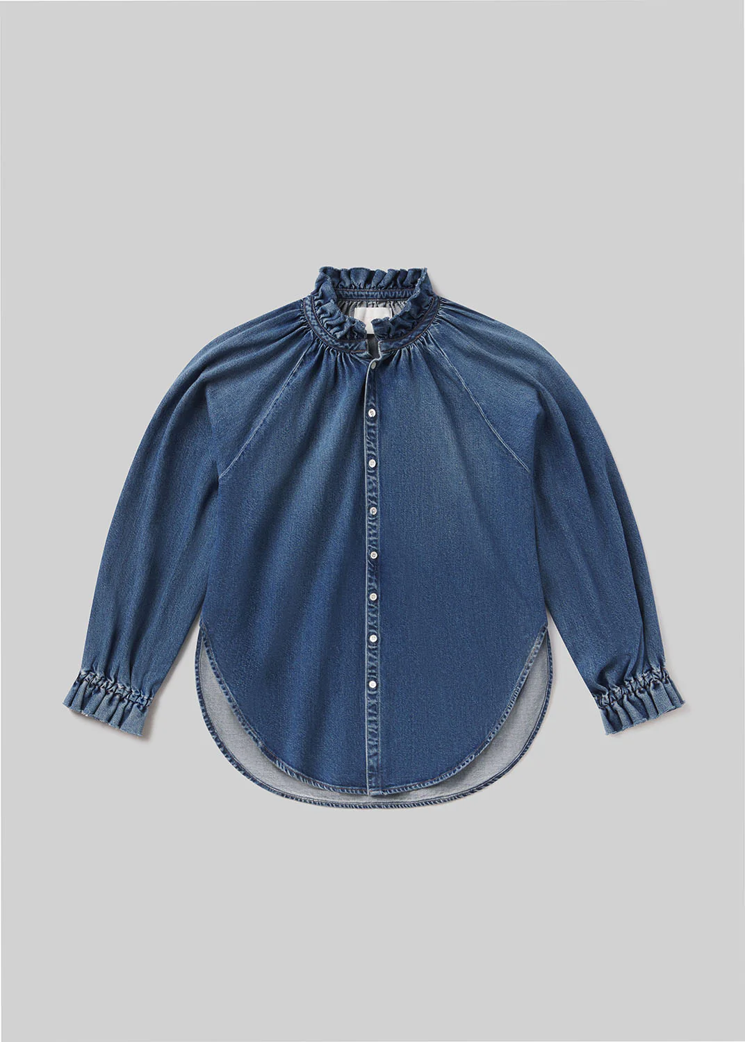 Loretta Ruffle Top in Beacon - Image 6