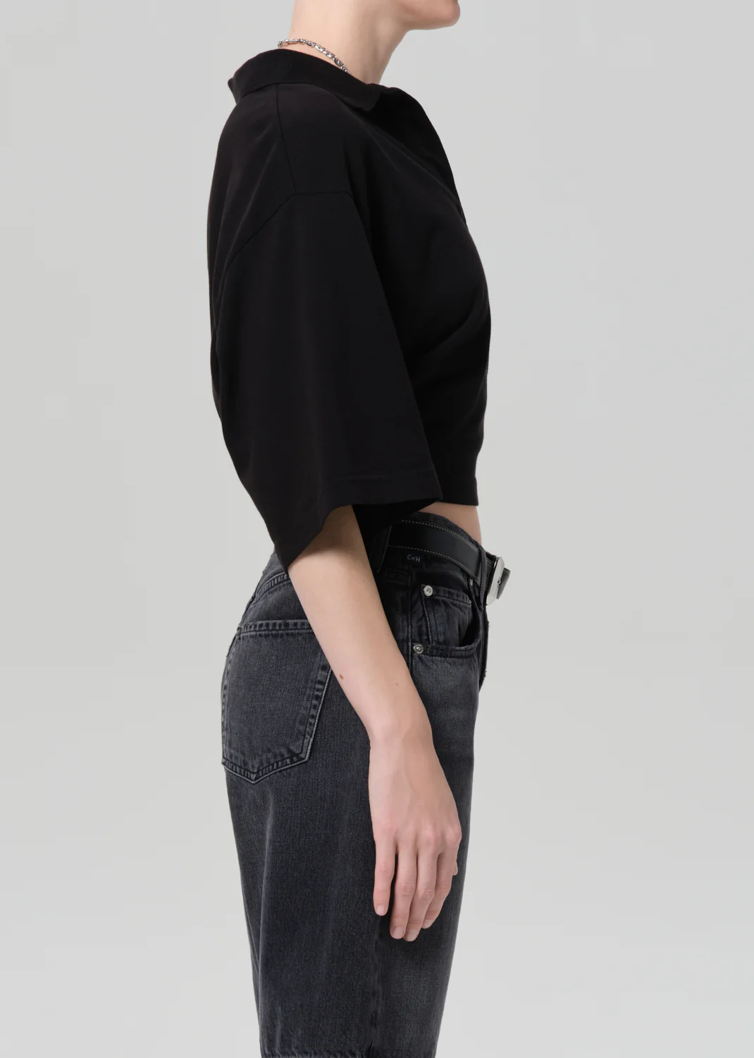 Lowen Polo Shirt in Black - Image 3