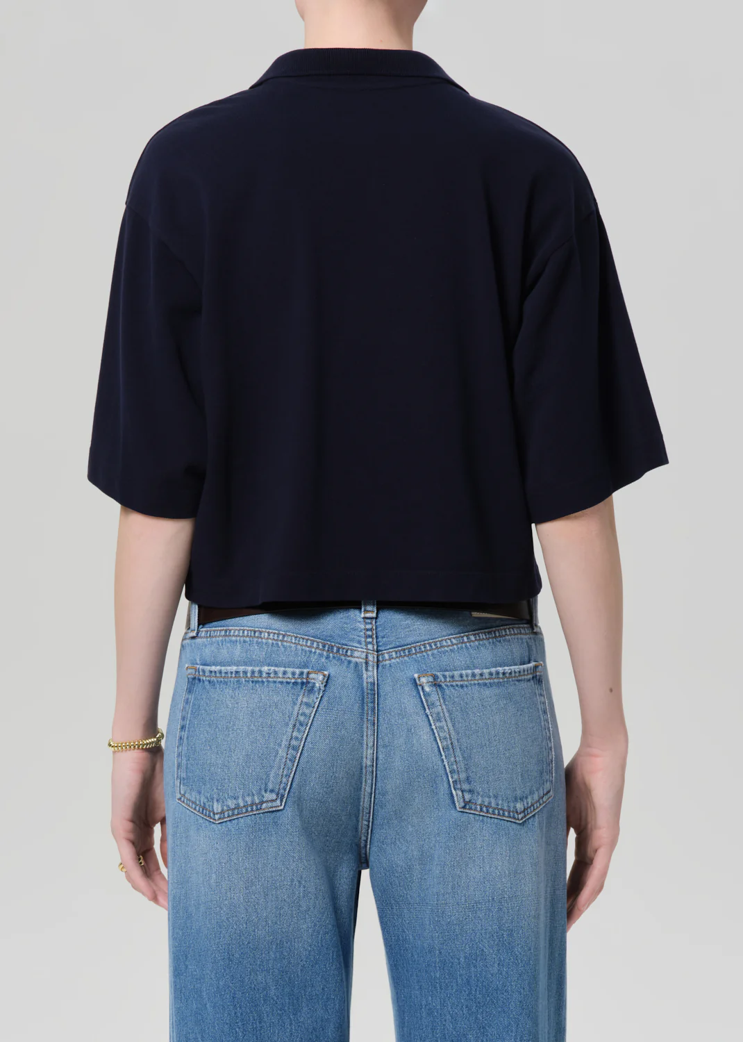 Lowen Polo Shirt in True Navy - Image 2