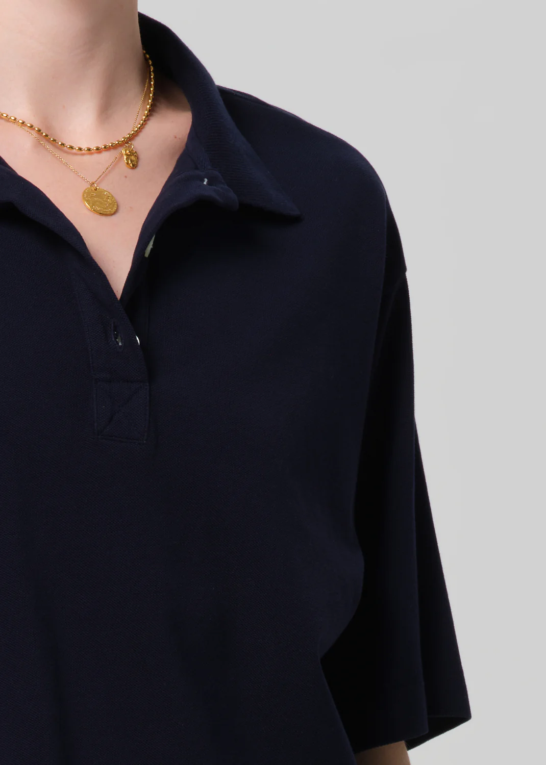 Lowen Polo Shirt in True Navy - Image 4