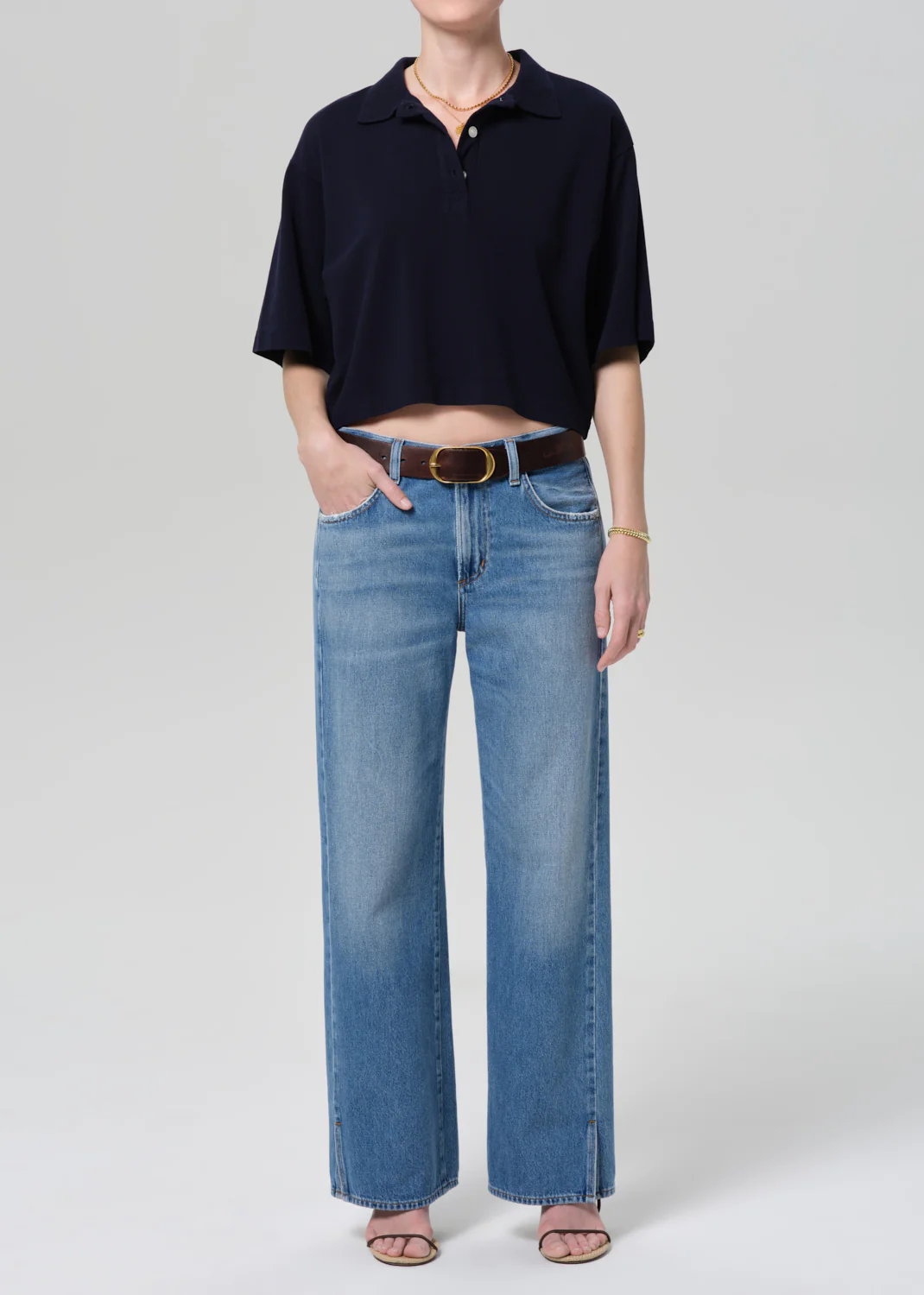 Lowen Polo Shirt in True Navy - Image 5