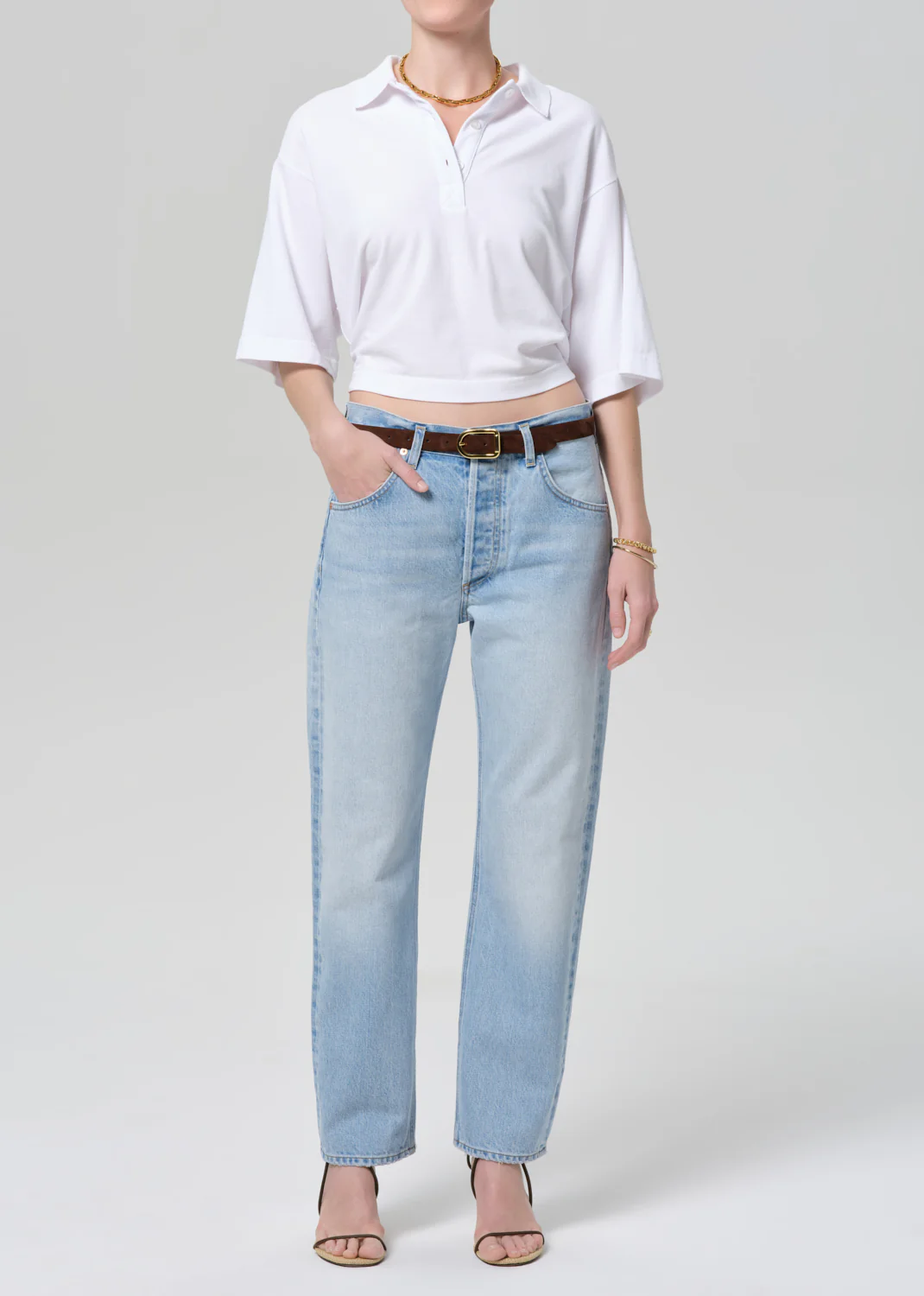 Lowen Polo Shirt in White - Image 5