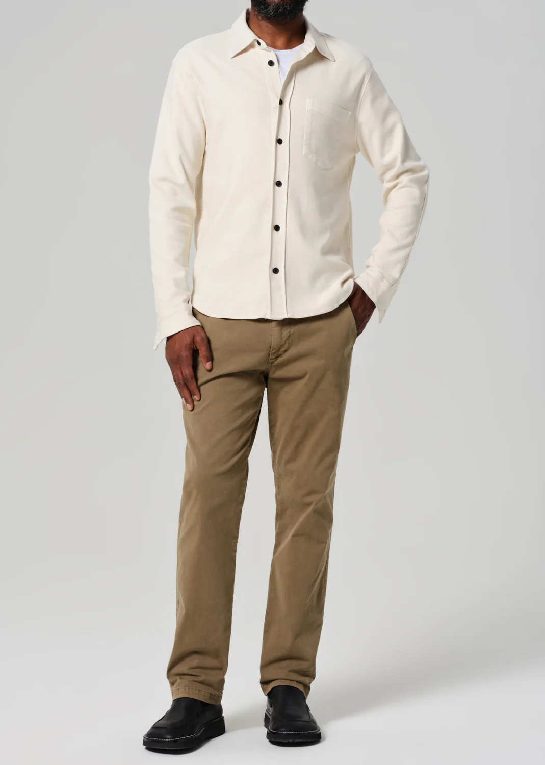 Luca Bucket Dye Shirt French Terry in Spectral - Image 6