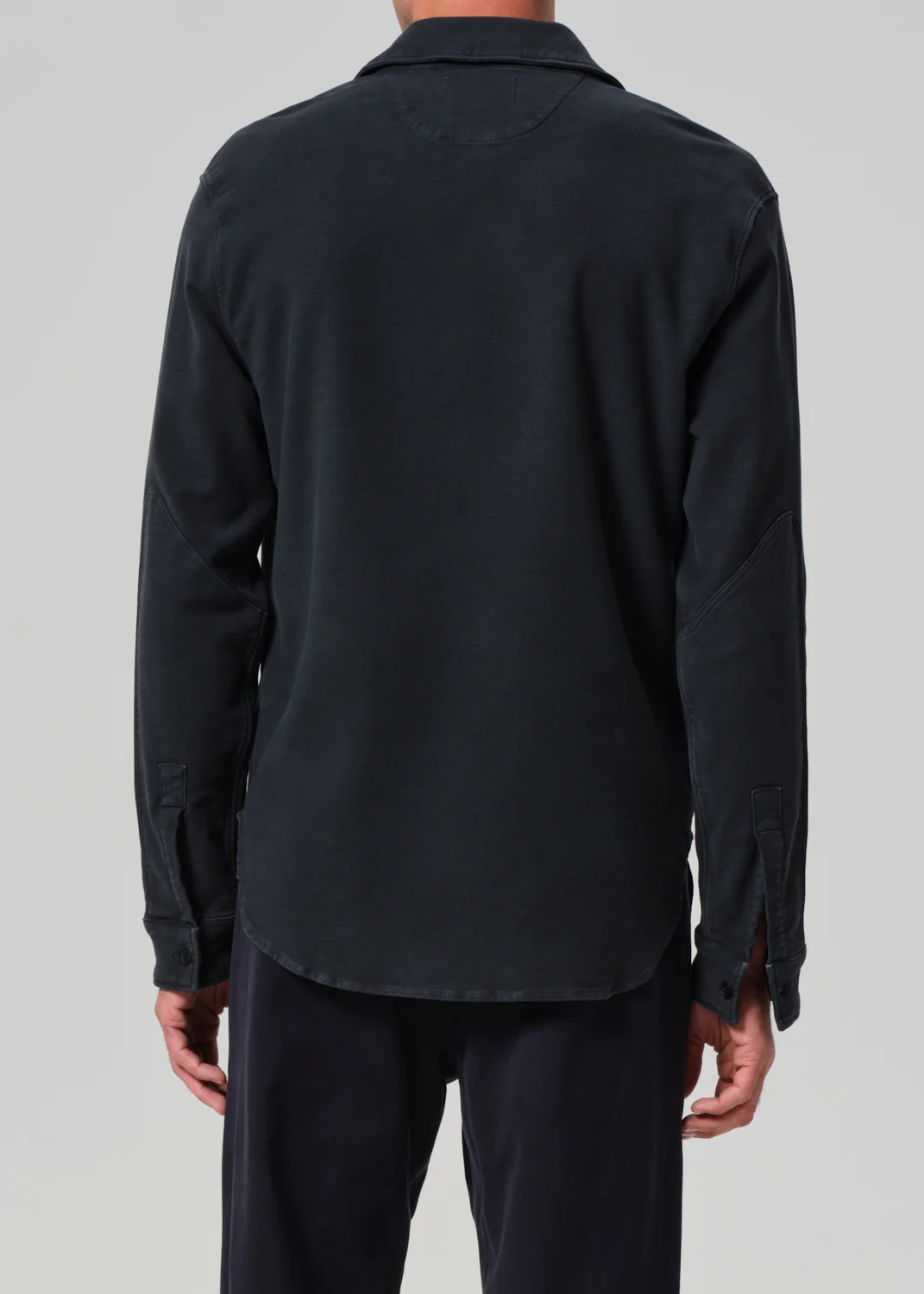 Luca Bucket Dye Shirt French Terry in Washed Black - Image 3