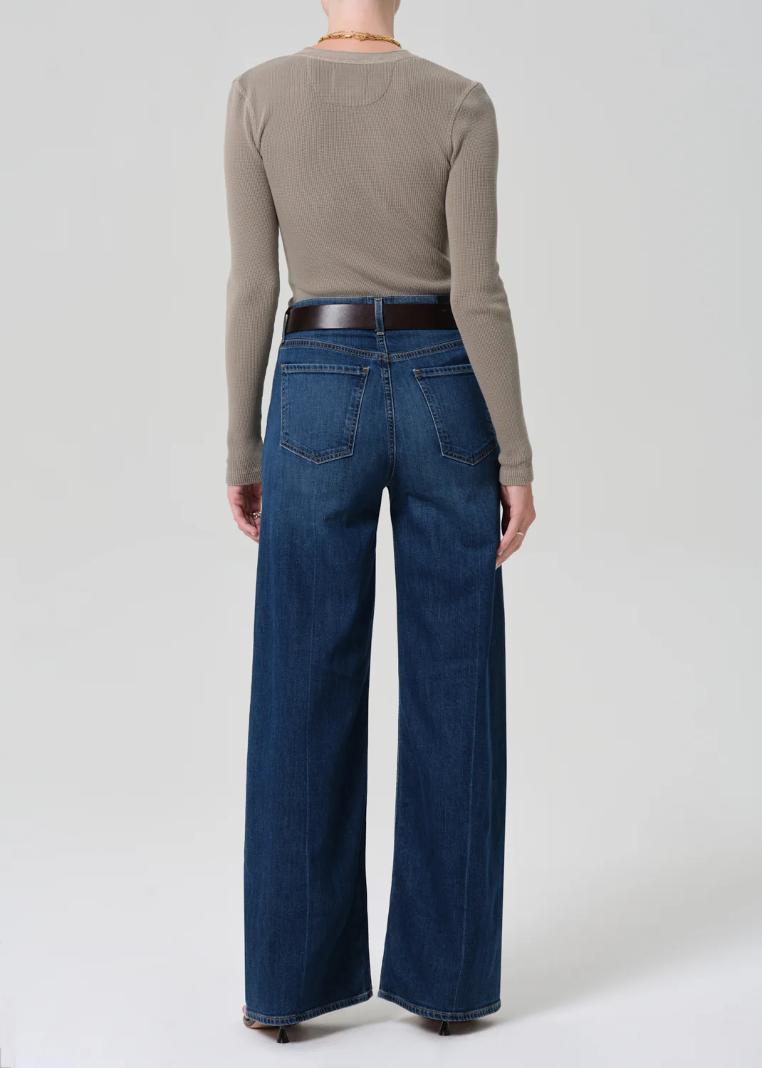Lyra Long Wide Leg in Elm - Image 2