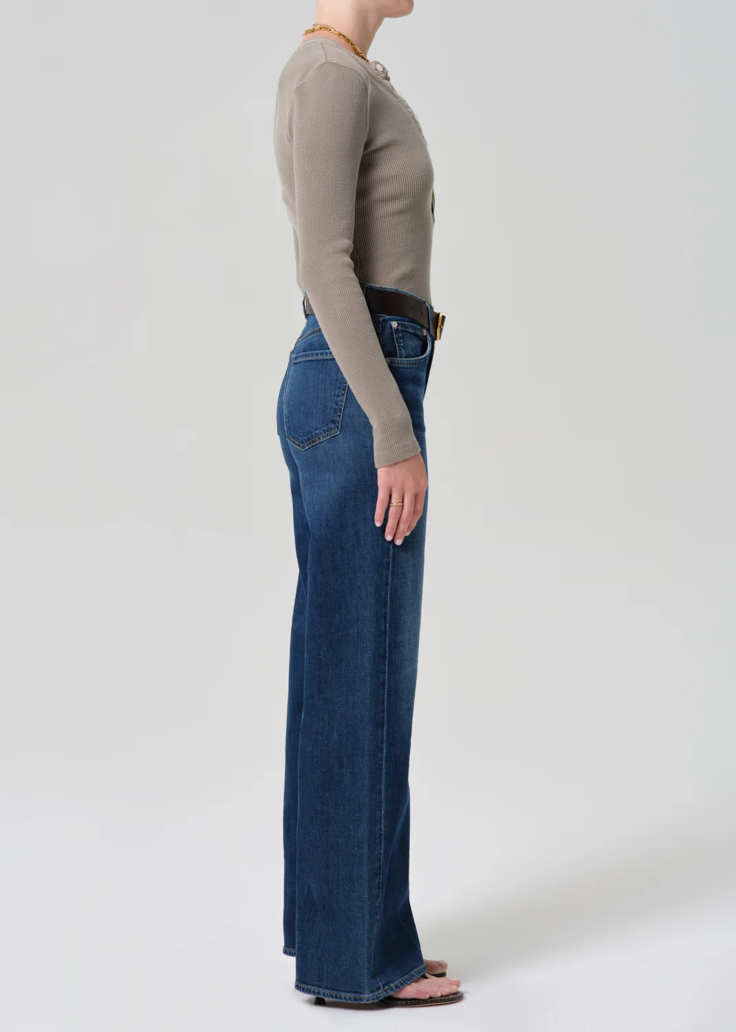 Lyra Long Wide Leg in Elm - Image 3