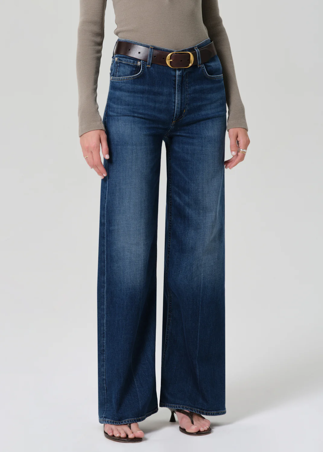 Lyra Long Wide Leg in Elm - Image 4