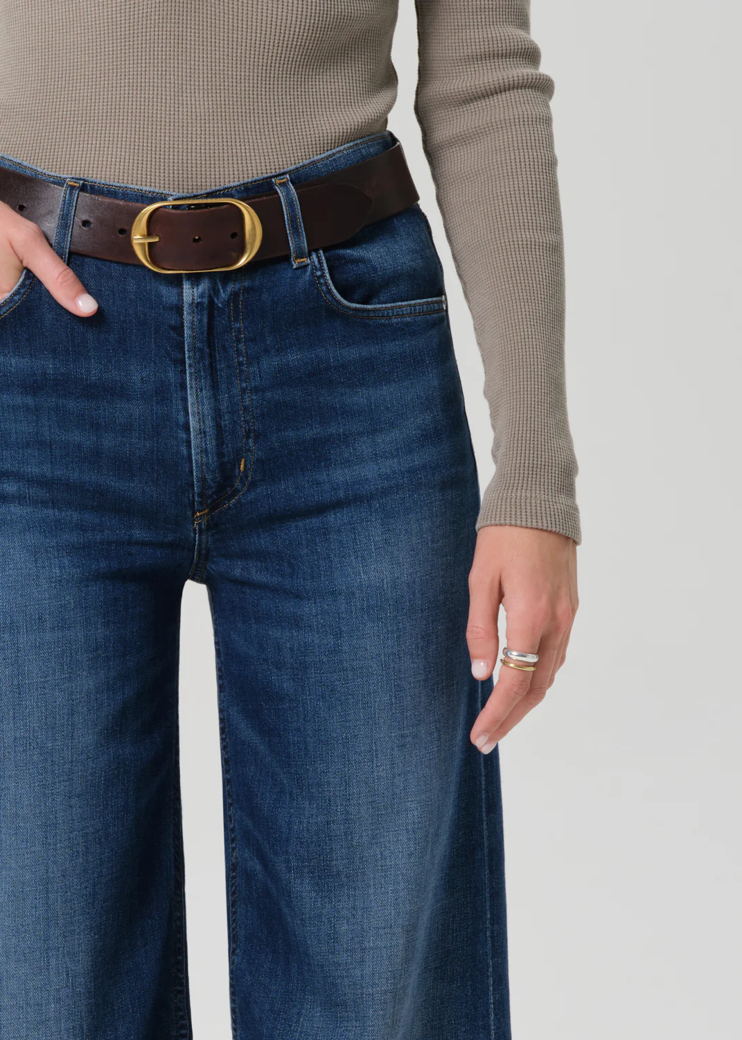 Lyra Long Wide Leg in Elm - Image 5