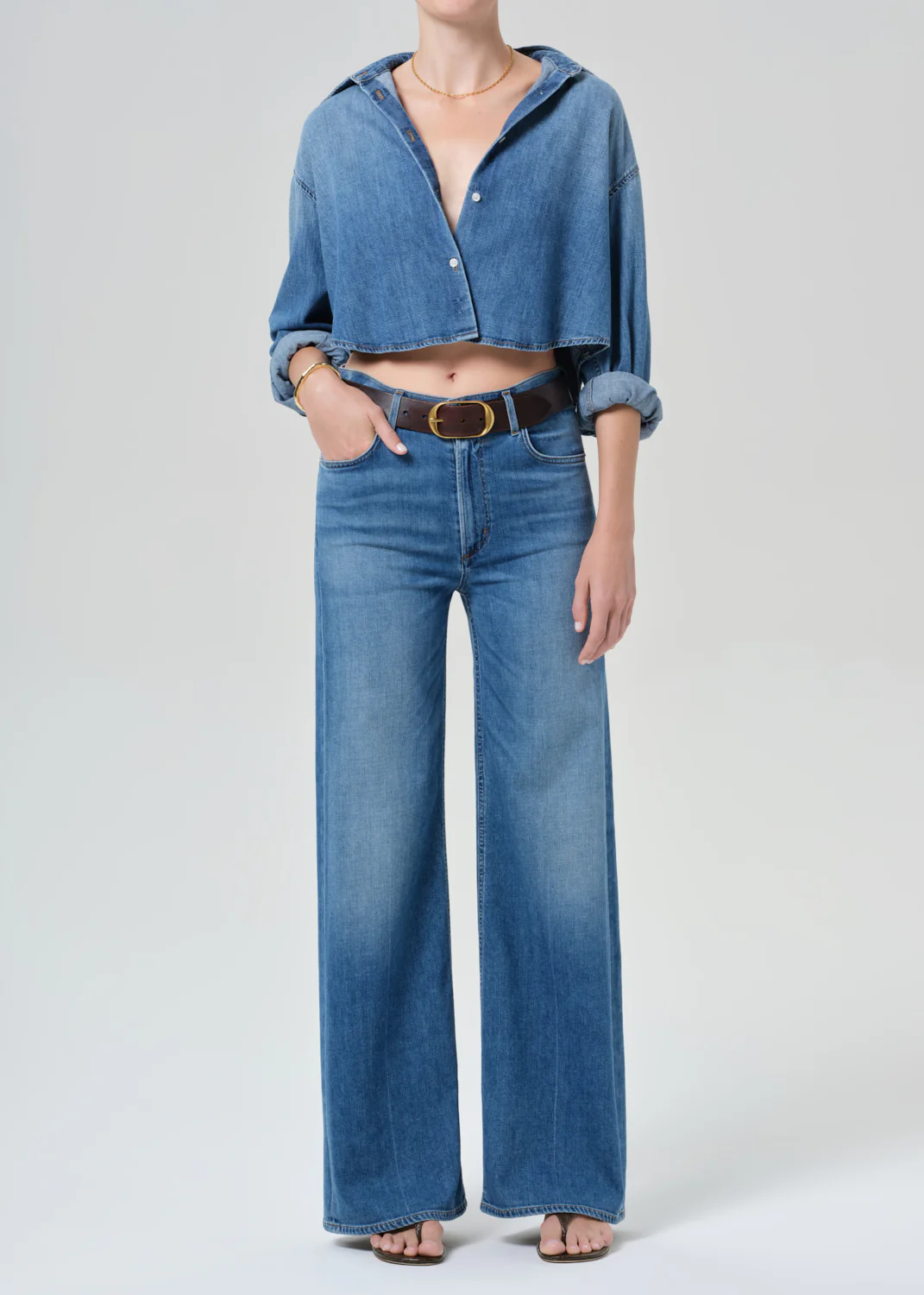 Lyra Long Wide Leg in Lennox
