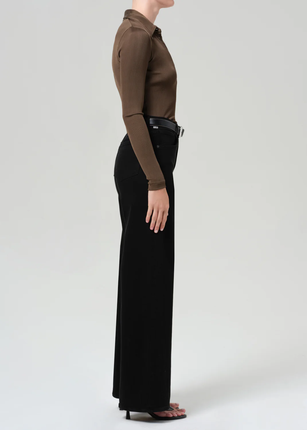 Lyra Long Wide Leg in Plush Black - Image 3