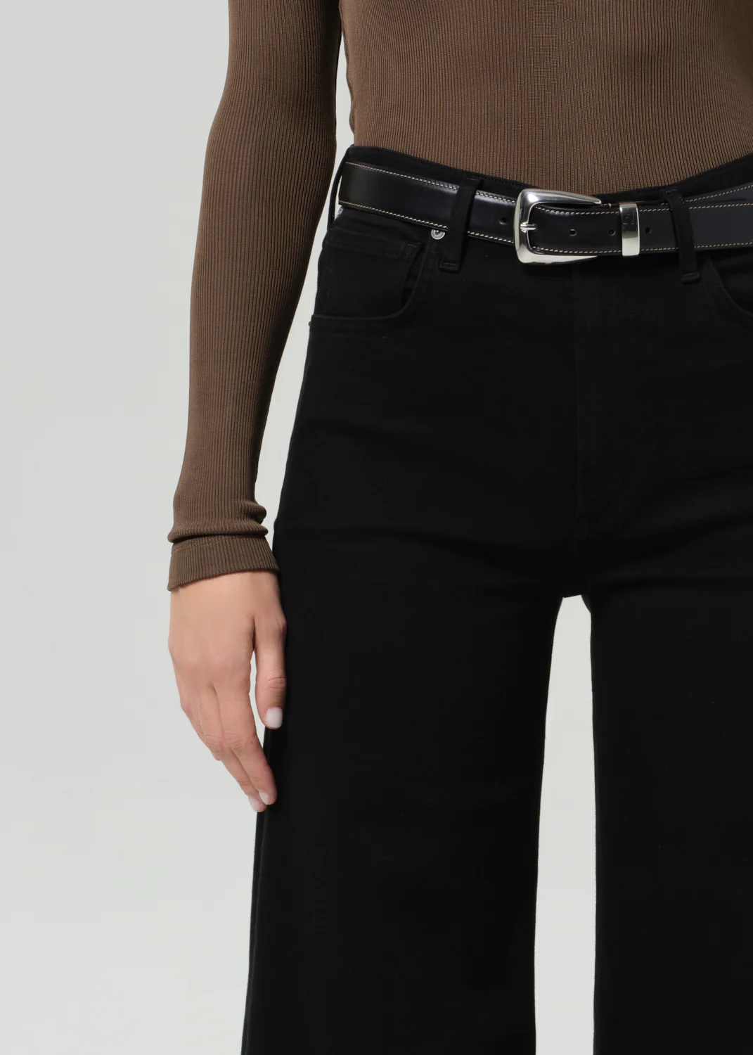 Lyra Long Wide Leg in Plush Black - Image 5