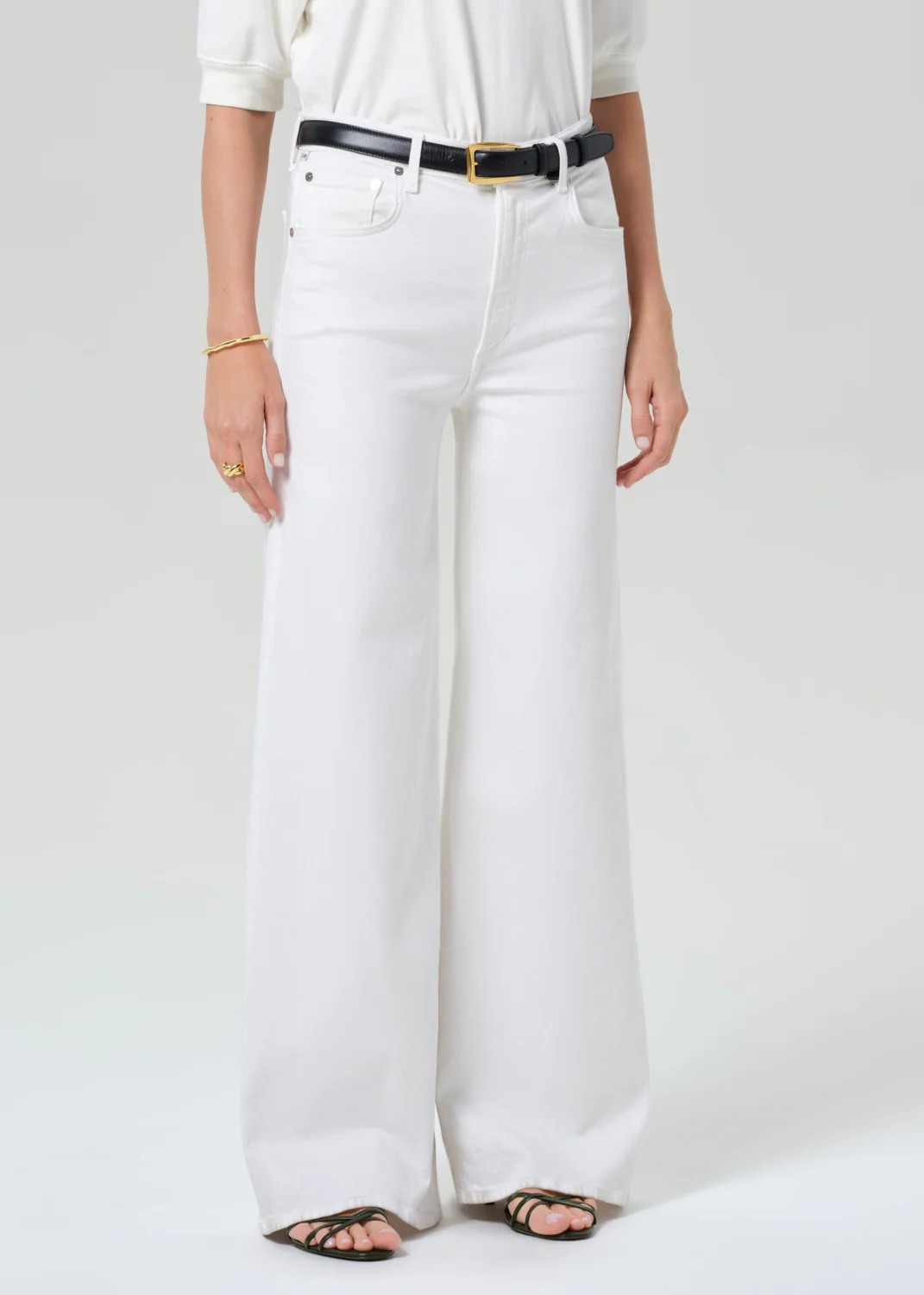 Lyra Long Wide Leg in Soft White - Image 4