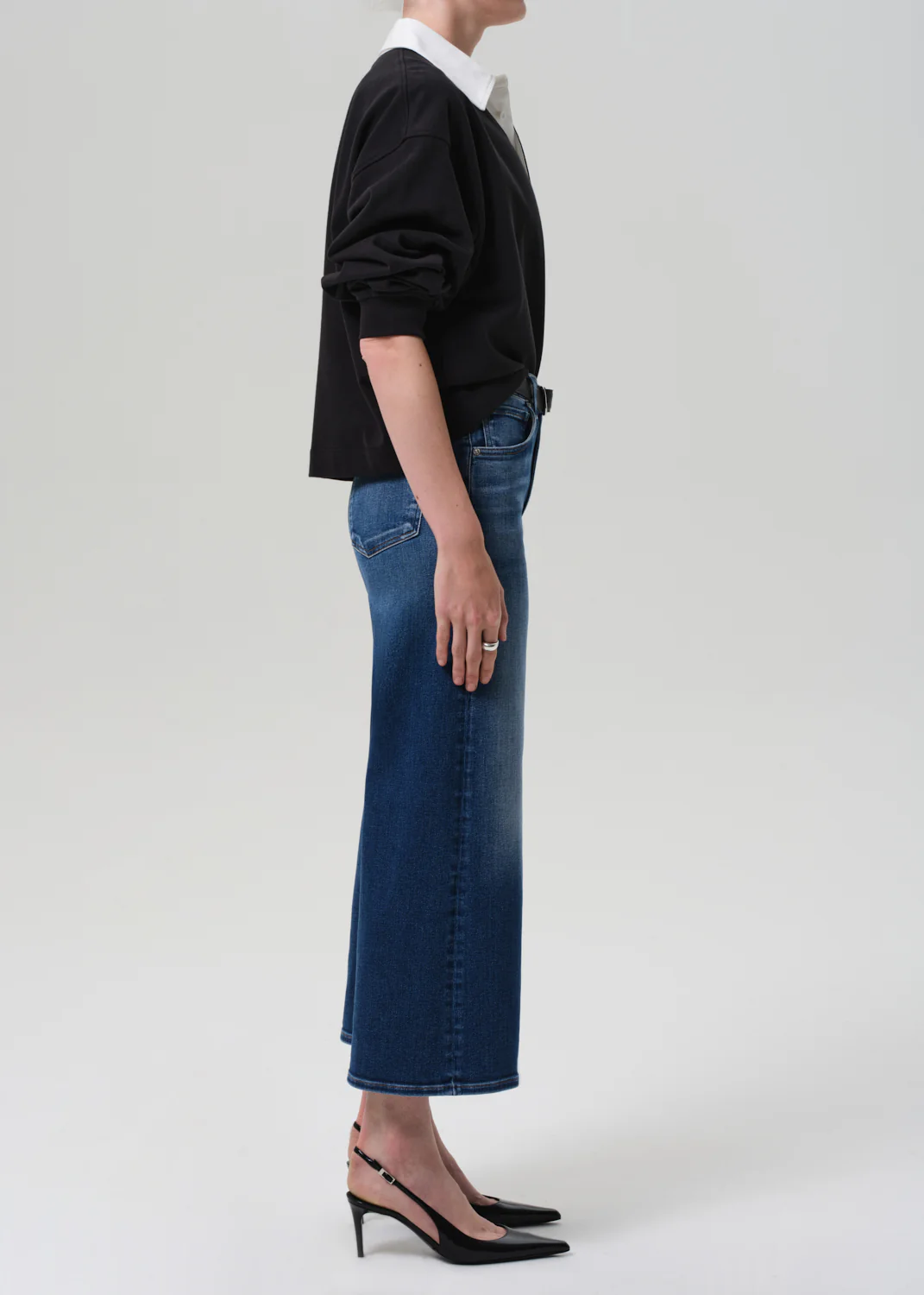 Lyra Wide Leg Crop Clean Hem in Augusta - Image 3