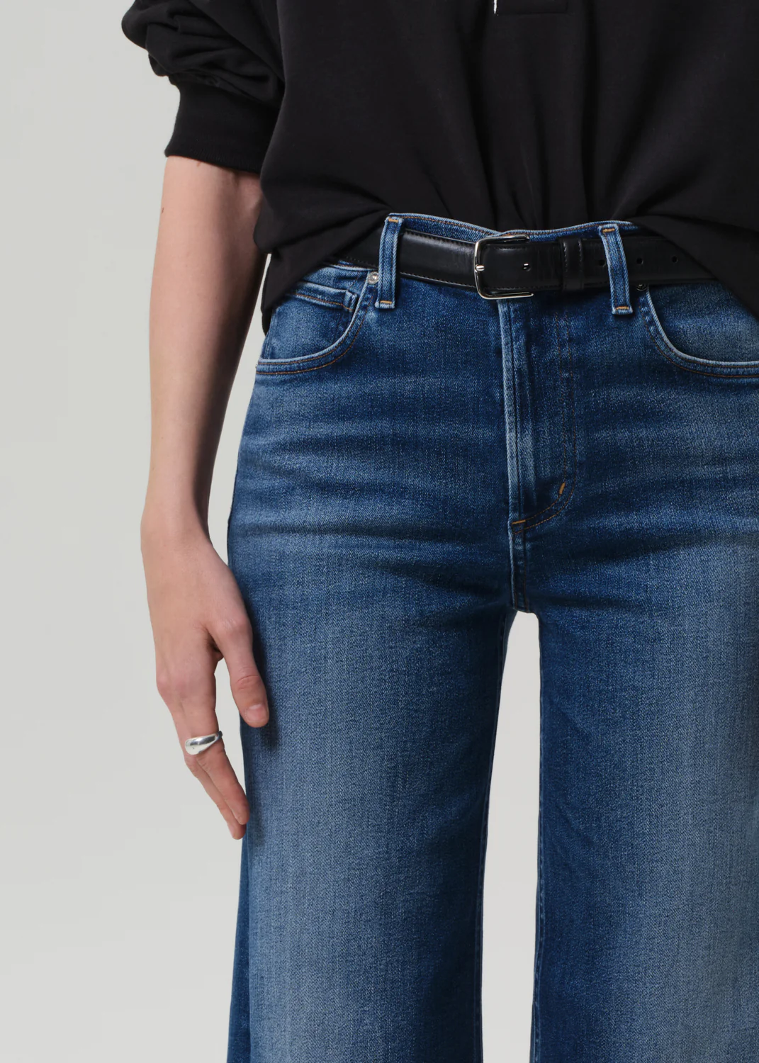Lyra Wide Leg Crop Clean Hem in Augusta - Image 5