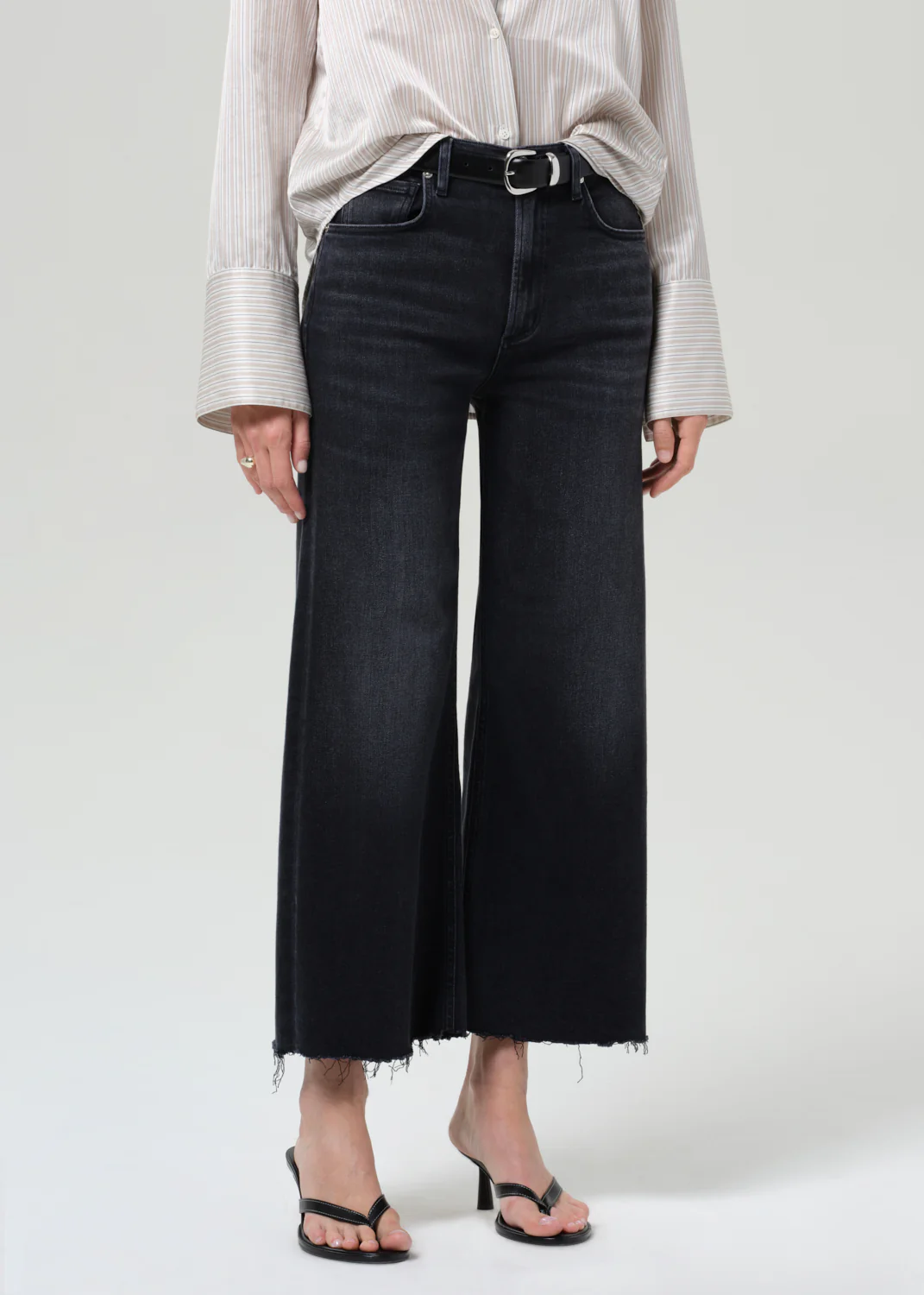 Lyra Wide Leg Crop Raw Hem in Medallion - Image 4