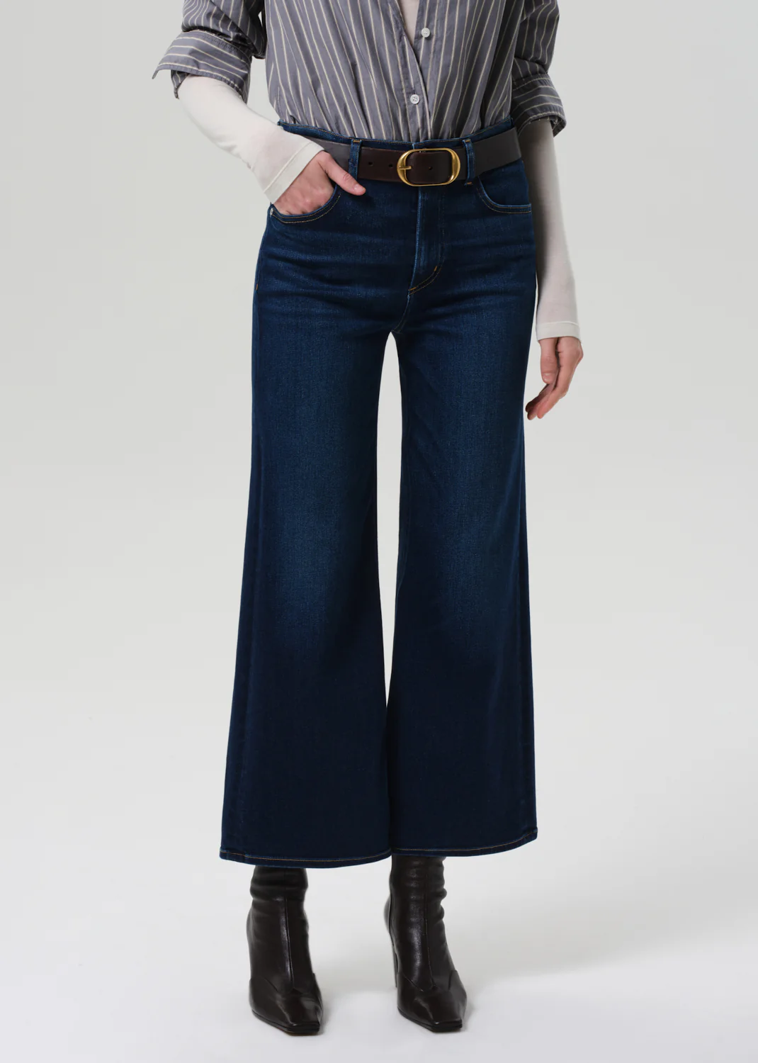 Petite Lyra Wide Leg Crop in Dakota - Image 4