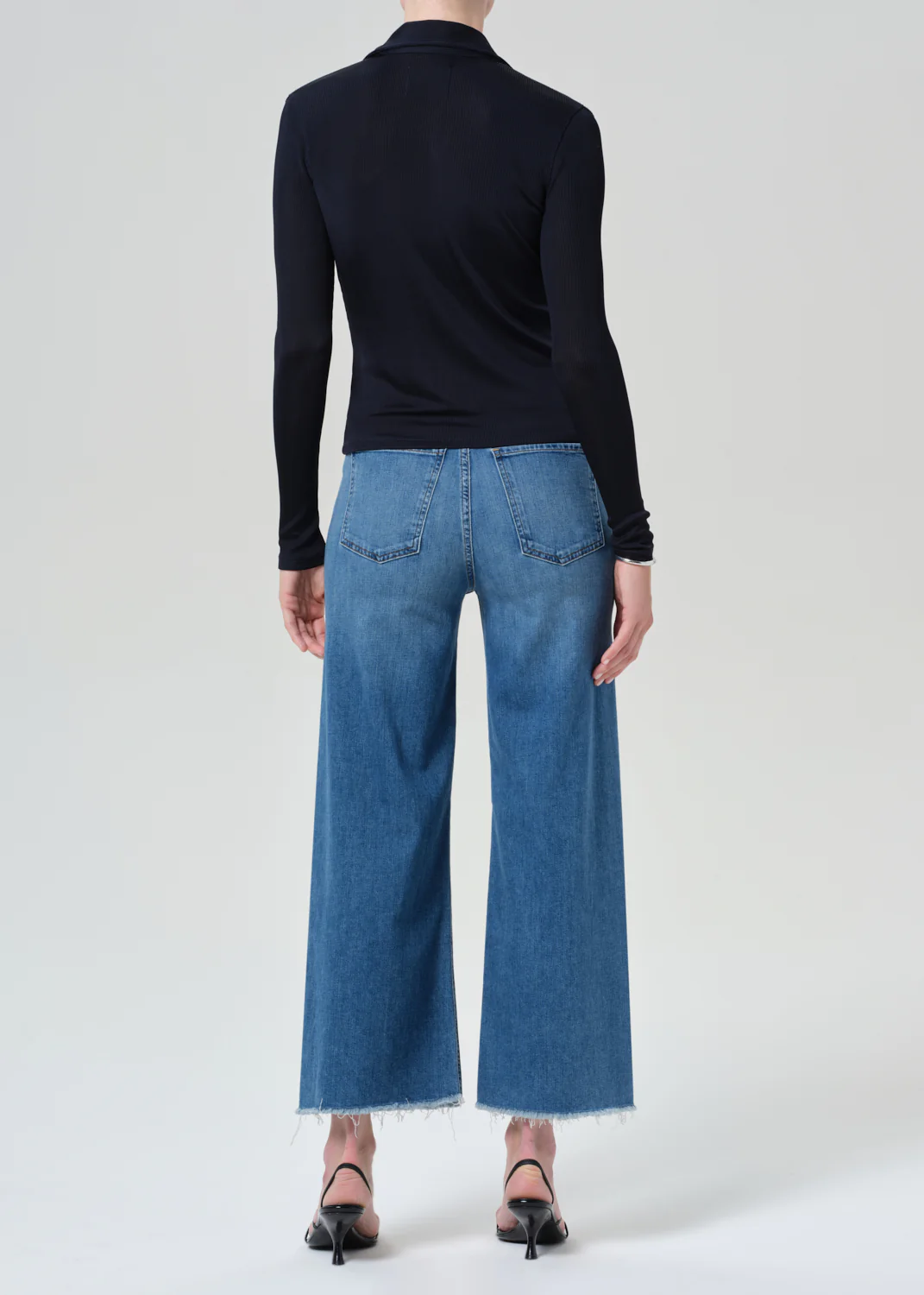 Lyra Wide Leg Crop Raw Hem in Verve - Image 2