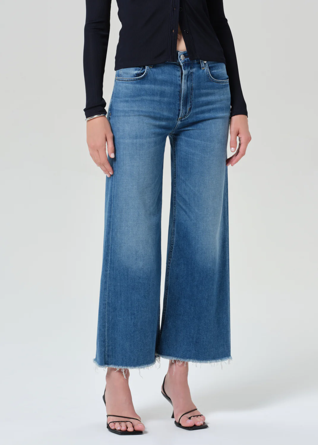 Lyra Wide Leg Crop Raw Hem in Verve - Image 4