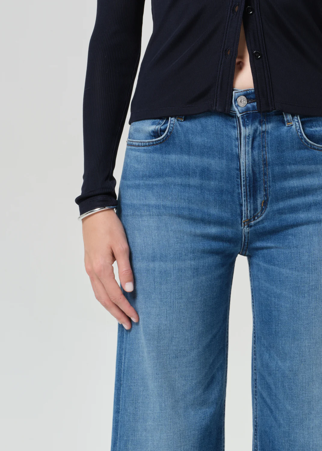 Lyra Wide Leg Crop Raw Hem in Verve - Image 5