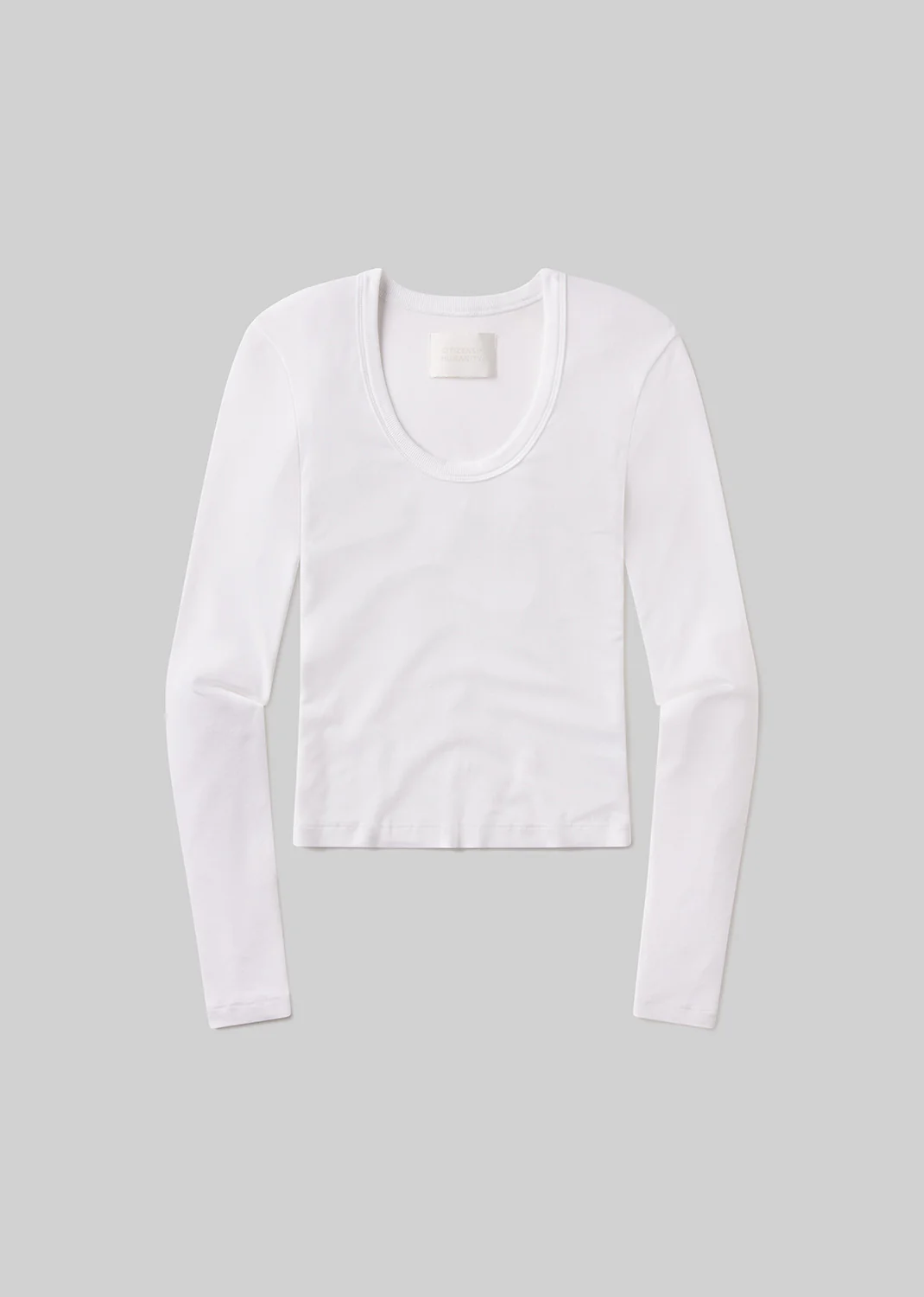 Mara U Neck Long Sleeve in White - Image 6